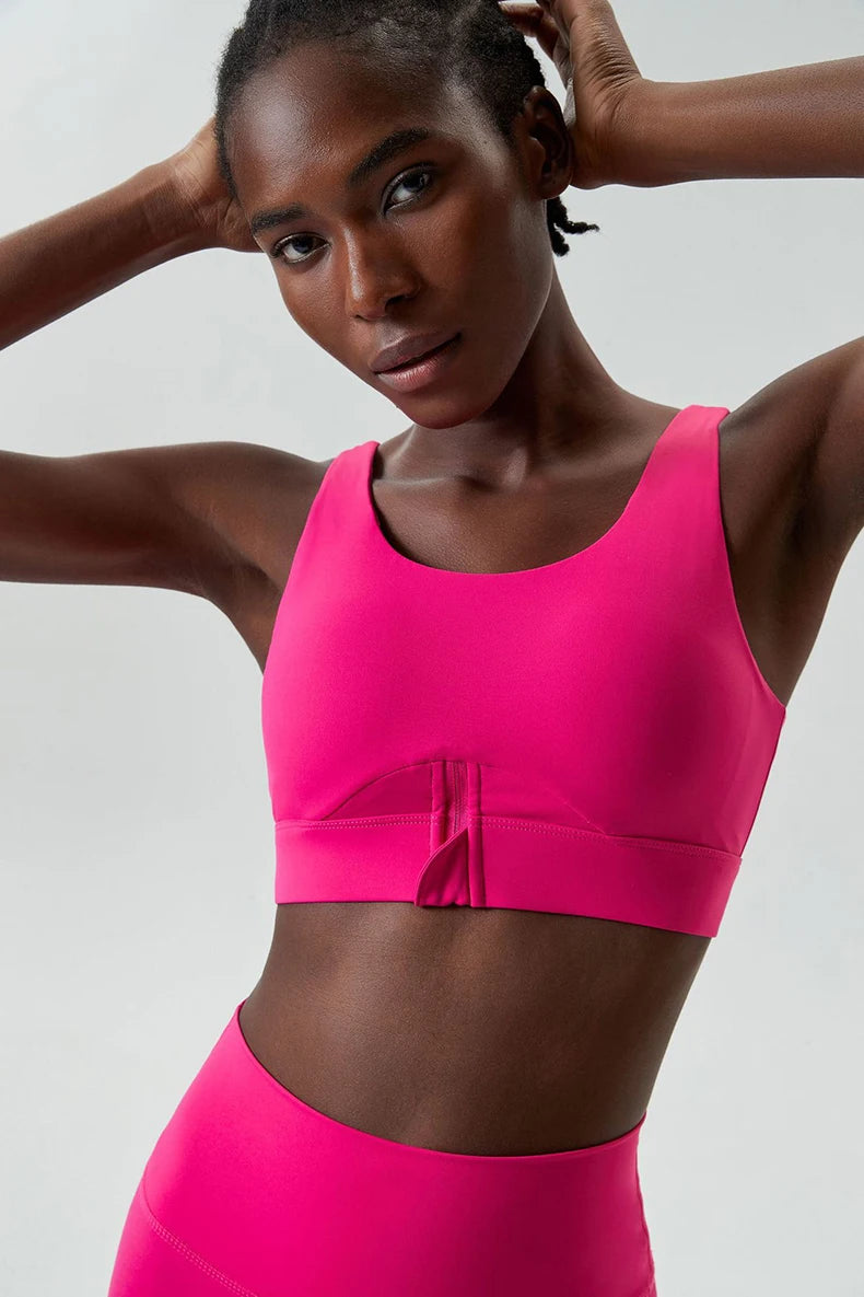 Top Fit Diamond High Impact Zipper Bra