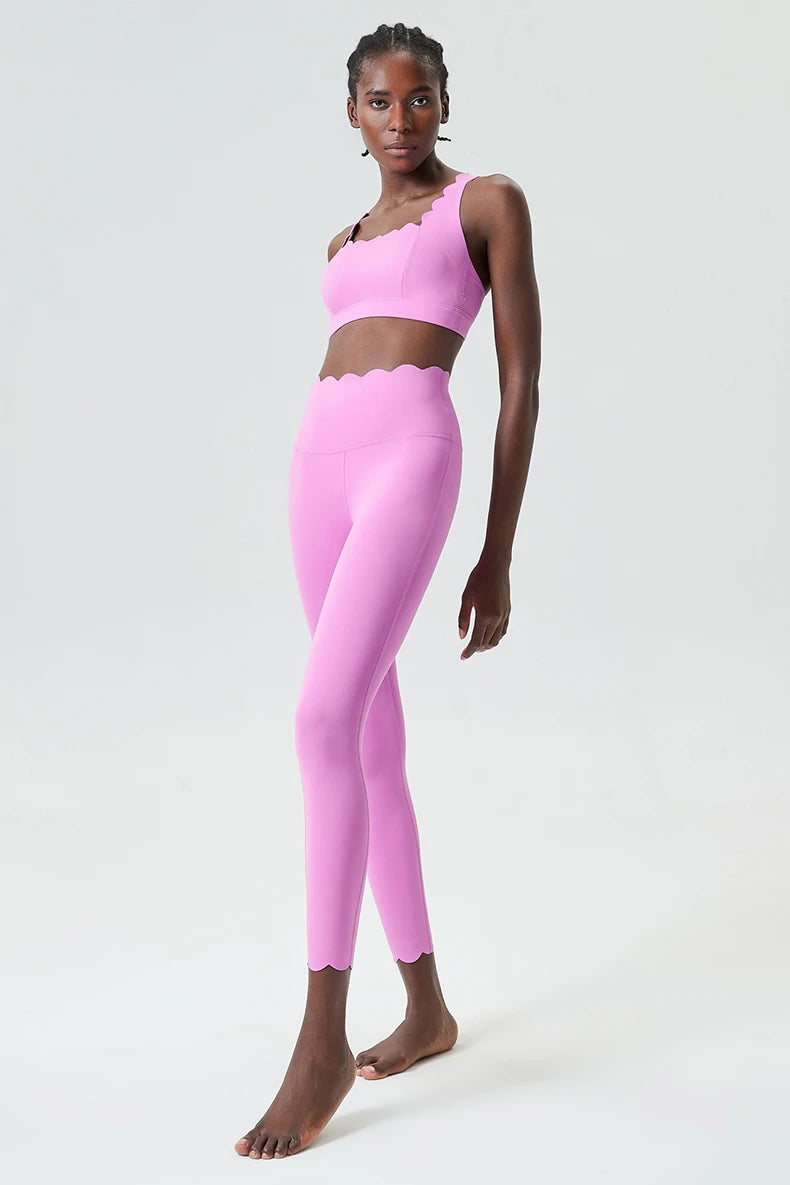 Conjunto Fitness Feminino 2 Peças Fit Diamond – Legging + Top Slim Fit Respirável