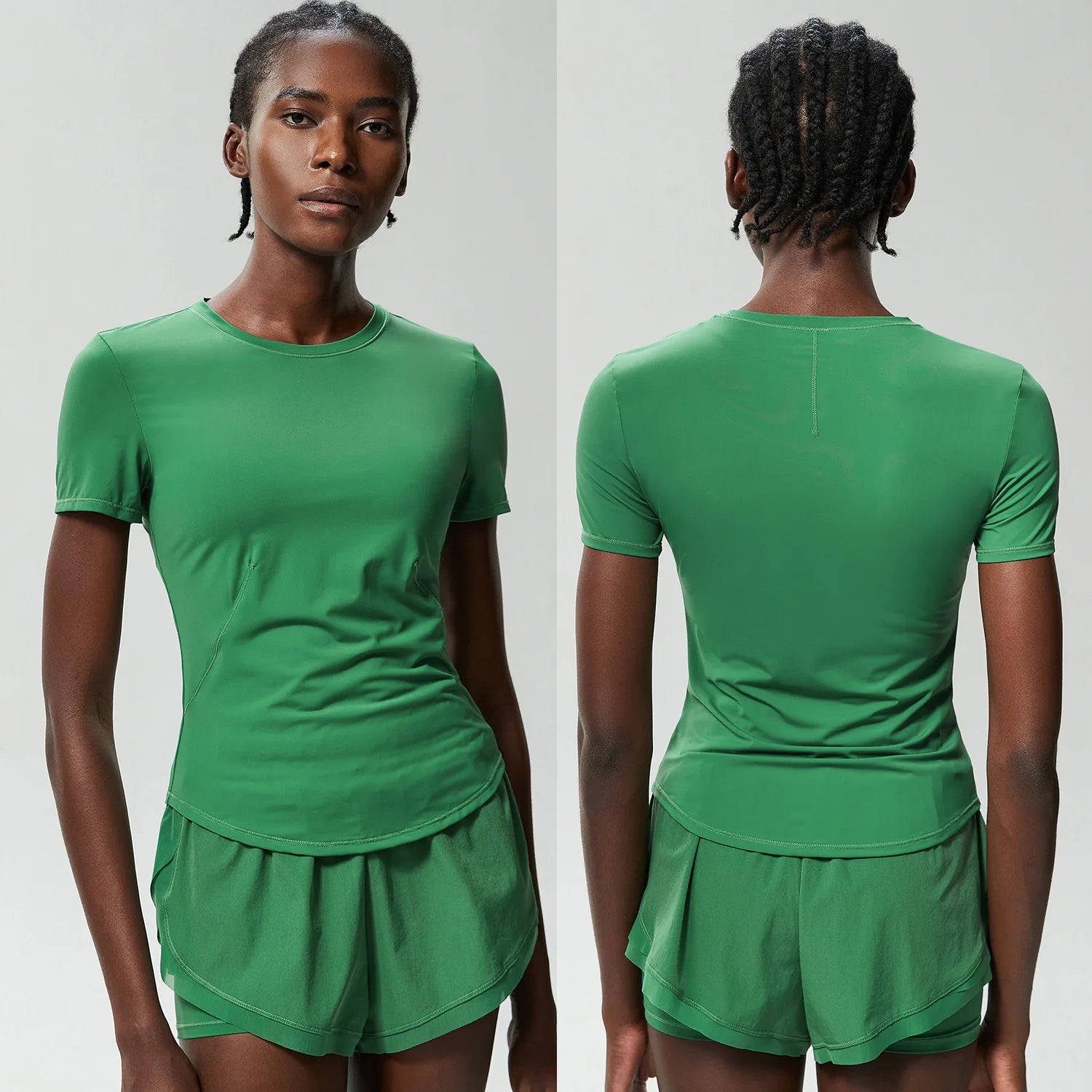 Conjunto Fitness Blusa e Short Feminino 2 Peças Fit Diamond – Summer Shorts + Blusa em Lycra