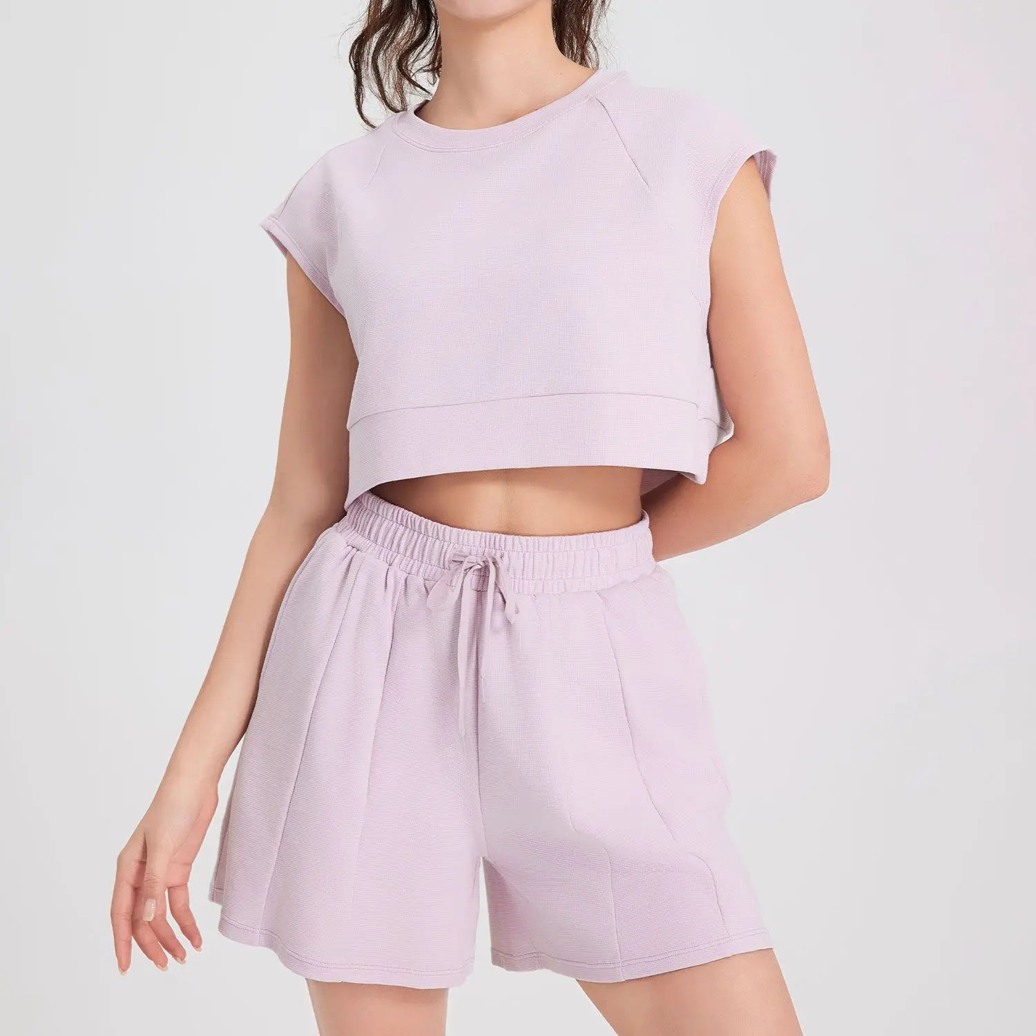 Conjunto Fitness Feminino 2 Peças Fit Diamond – Summer Shorts + Cropped Slim Fit