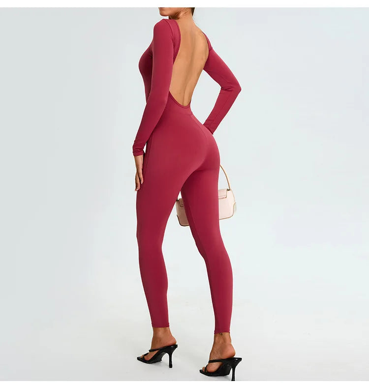 Macacão Fitness Feminino Manga Longa – Push Up One Piece | Fit Diamond