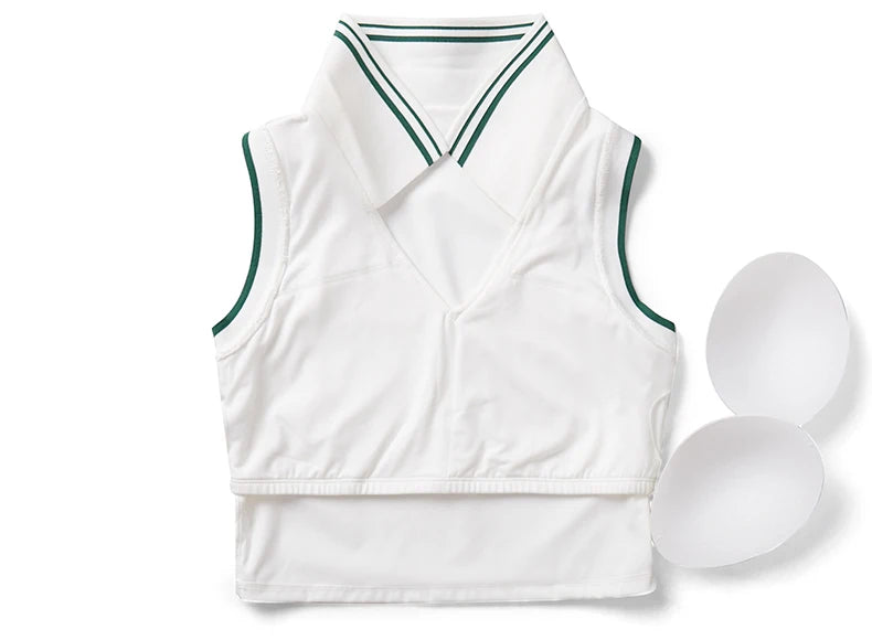 Conjunto Fitness Feminino 2 Peças Fit Diamond – Saia-Short 2 em 1 Summer Tennis