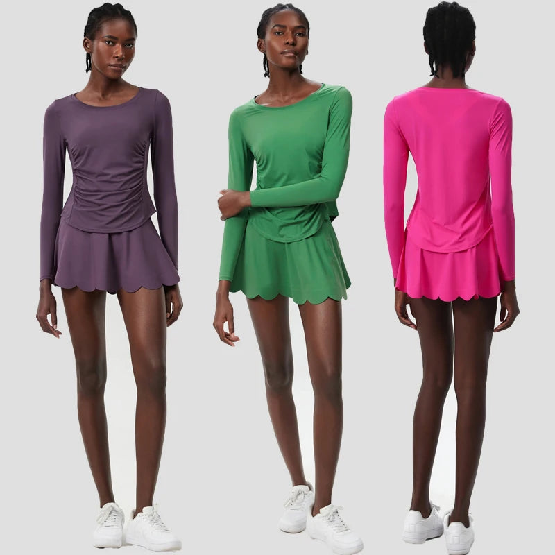 Conjunto Fitness Feminino 2 Peças Fit Diamond – Summer Tennis Skirt + Top