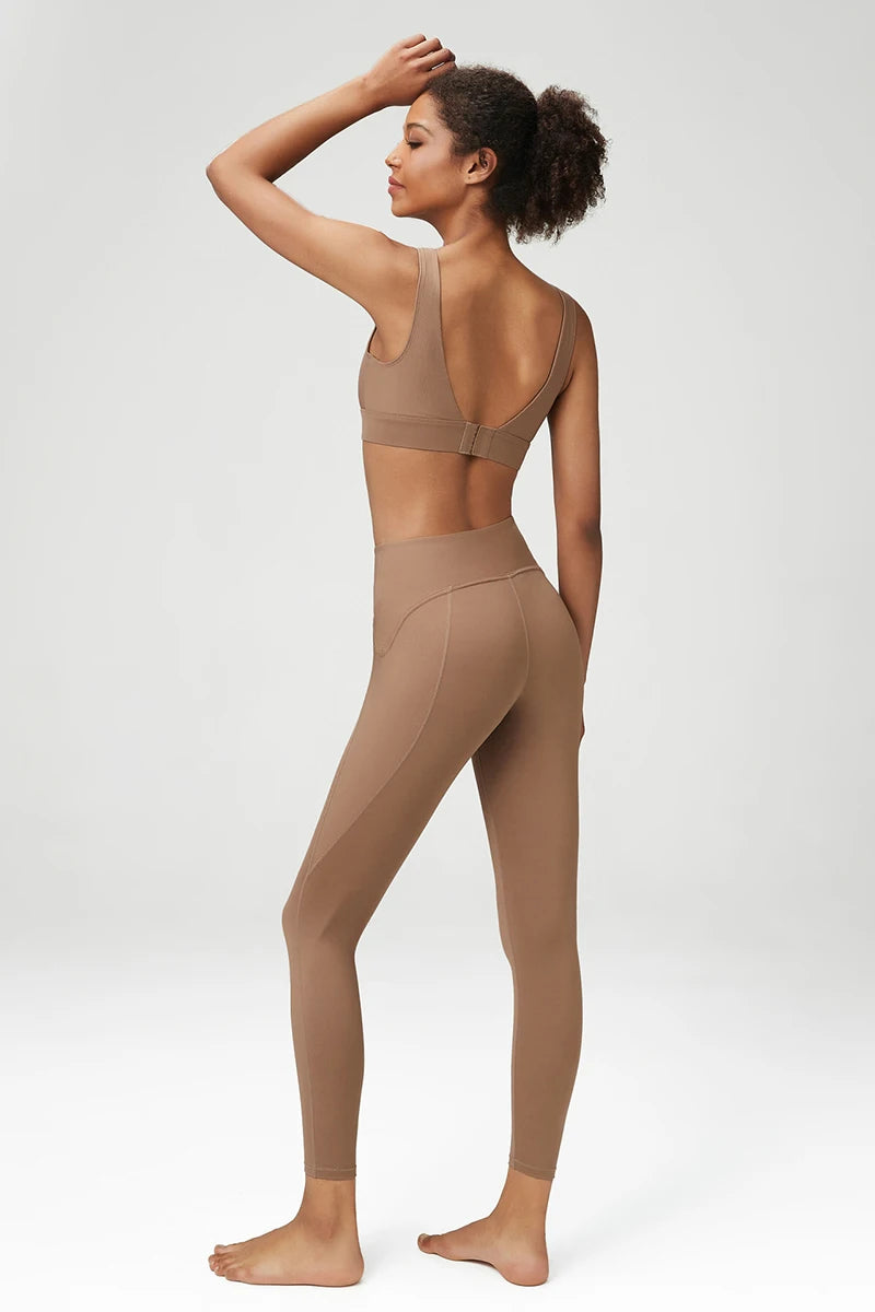 Conjunto Fitness Feminino 2 ou 3 Peças Fit Diamond – Top + Legging + Jaqueta Slim Fit