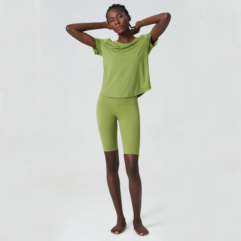 Conjunto Fitness Feminino Fit Diamonds Summer — Top + Short de Secagem Rápida e Toque Suave