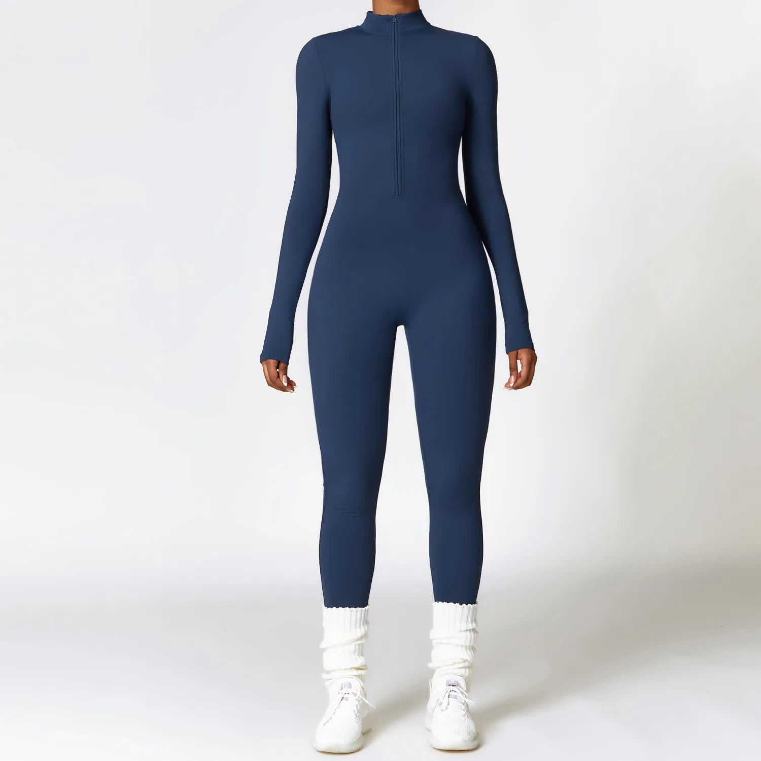Macacão Fitness Feminino Manga Longa Inverno com Zíper – Push Up One Piece | Fit Diamond