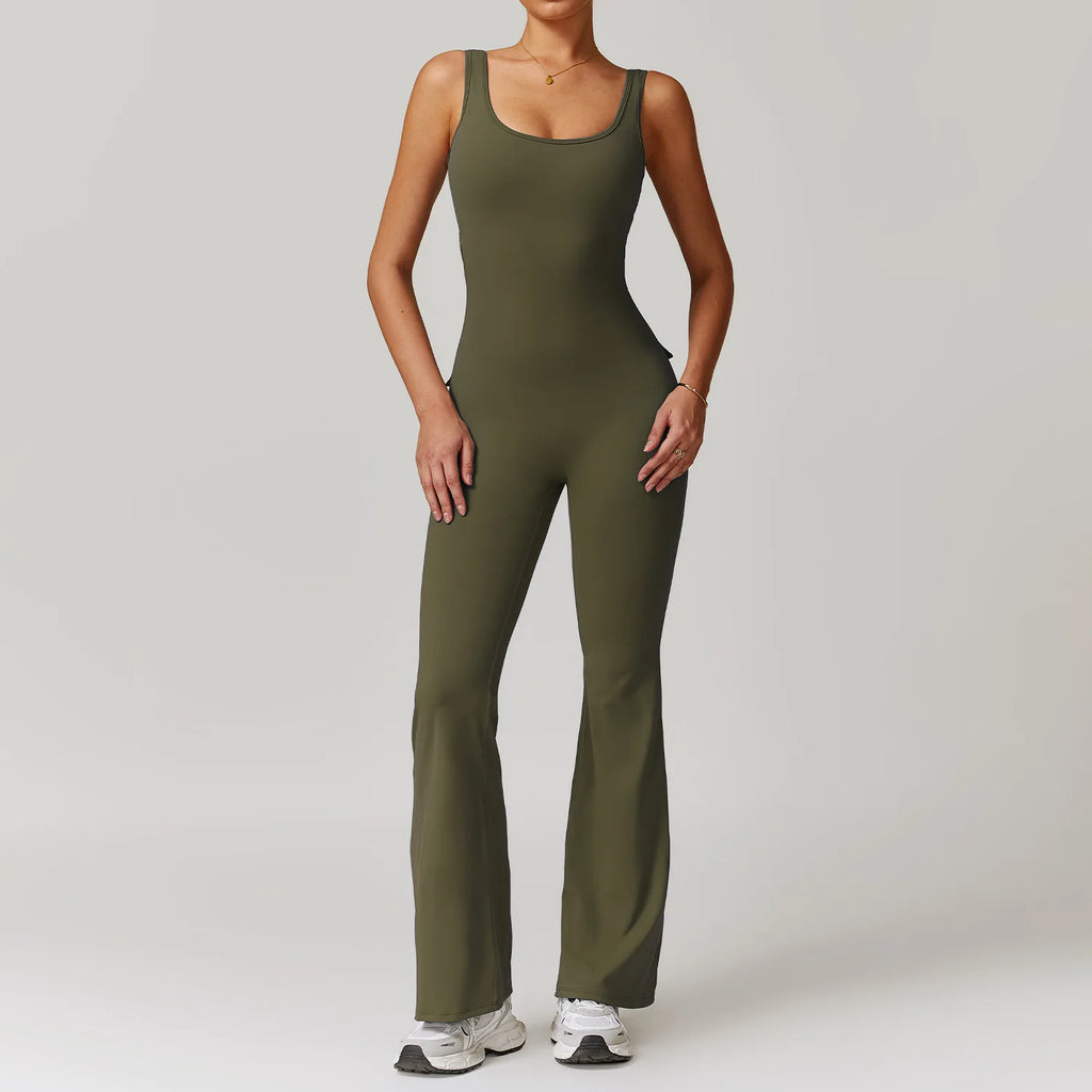 Macacão Fitness Feminino Decote V nas Costas com Bolsos – One Piece | Fit Diamond