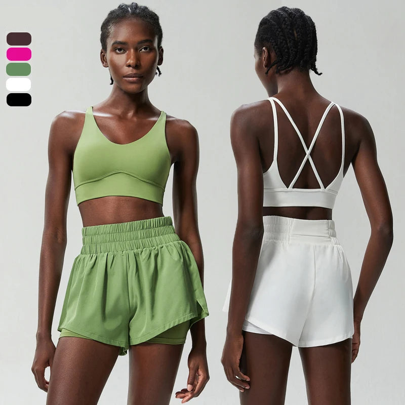 Conjunto Fitness Feminino 2 Peças Fit Diamond – Shorts + Top Summer Respirável