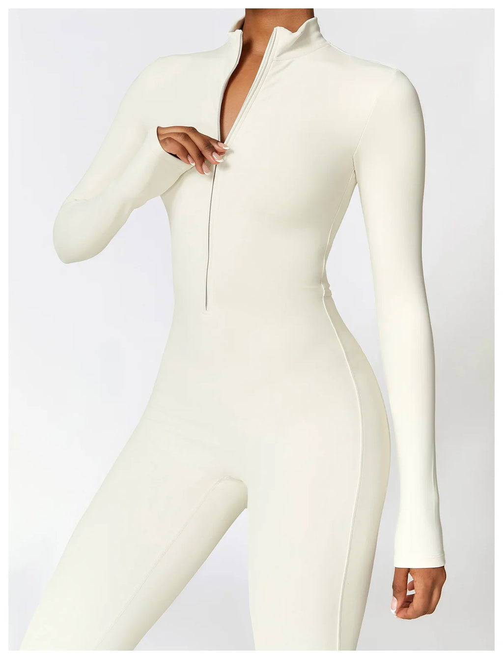 Macacão Fitness Feminino Manga Longa com Zíper – Push Up One Piece | Fit Diamond