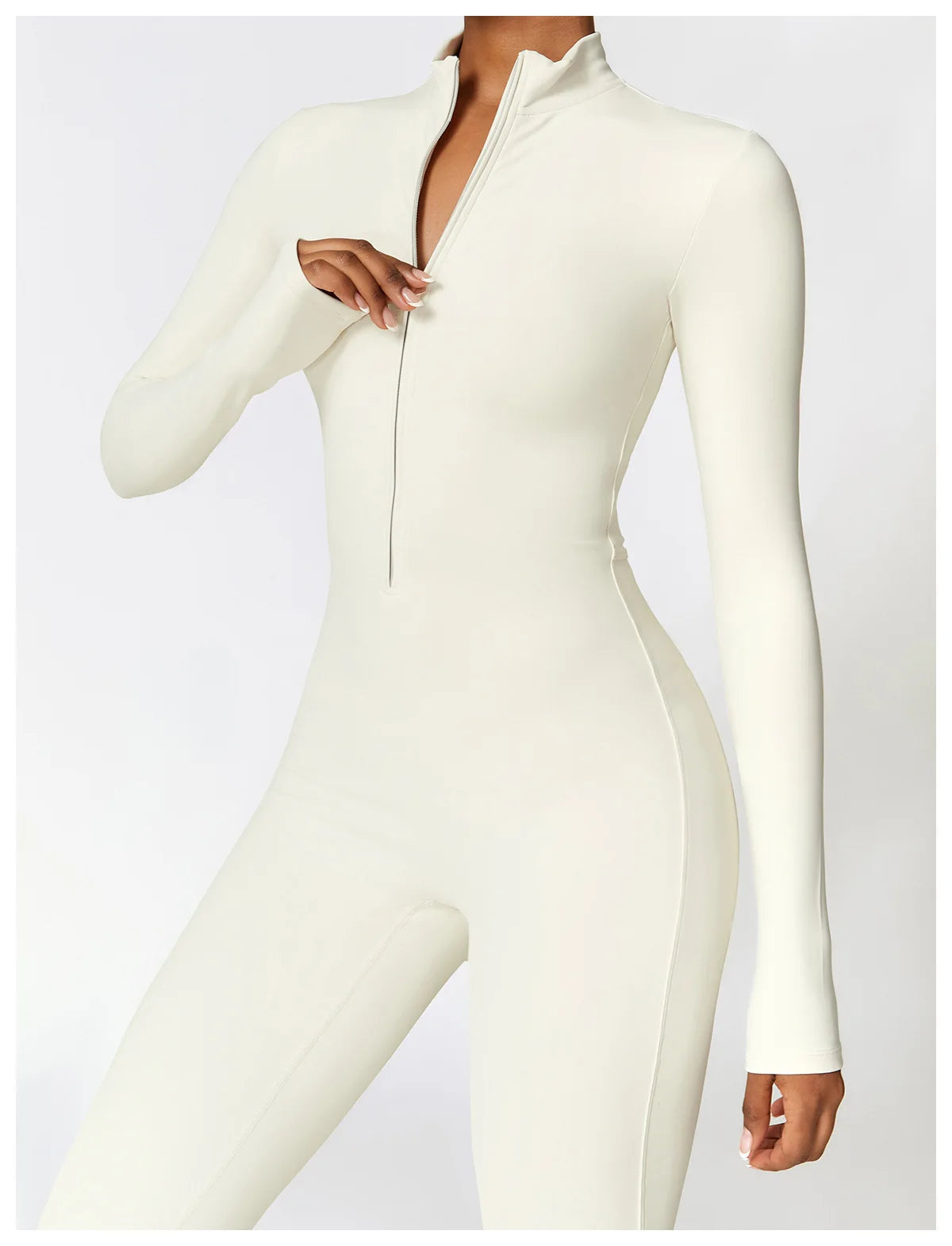 Macacão Fitness Feminino Manga Longa com Zíper – Push Up One Piece | Fit Diamond