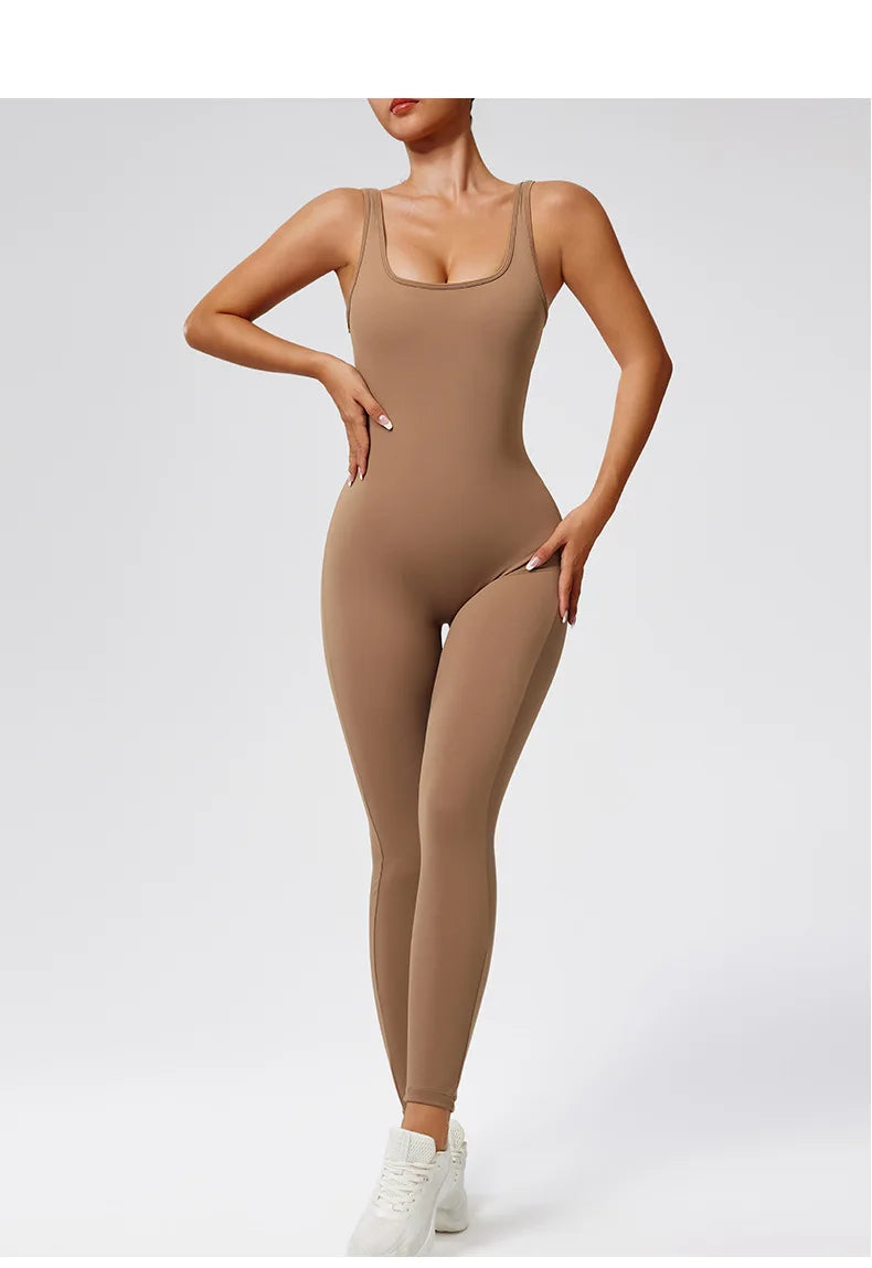 Macacão Fitness Feminino Sem Manga – Yoga & Treino One Piece | Fit Diamond