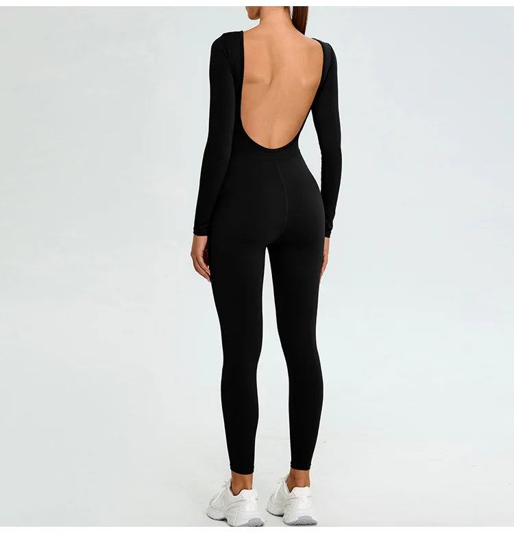 Macacão Fitness Feminino Manga Longa – Push Up One Piece | Fit Diamond
