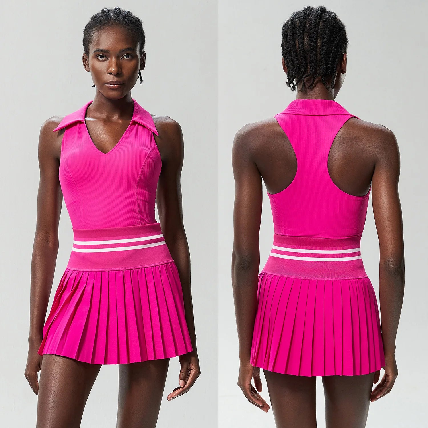 Conjunto Fitness Feminino 2 Peças Fit Diamond – Top + Saia-Short Slim Fit
