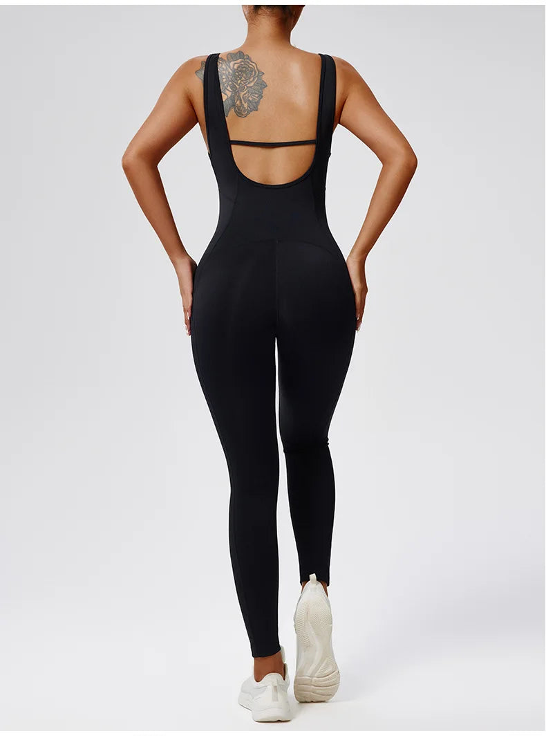 Macacão Fitness Feminino Sem Manga – Yoga & Treino One Piece | Fit Diamond