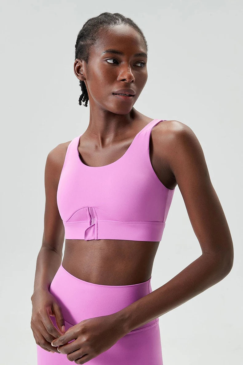 Top Fit Diamond High Impact Zipper Bra