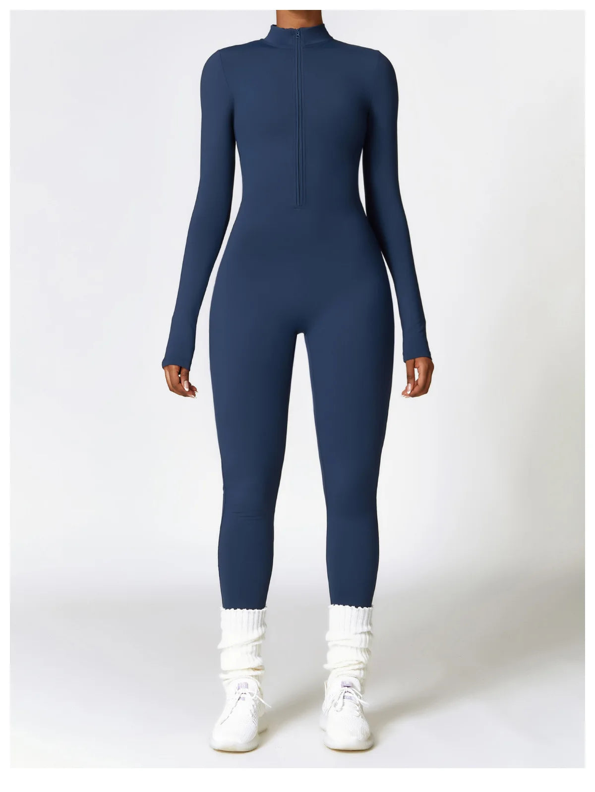 Macacão Fitness Feminino Manga Longa Inverno com Zíper – Push Up One Piece | Fit Diamond