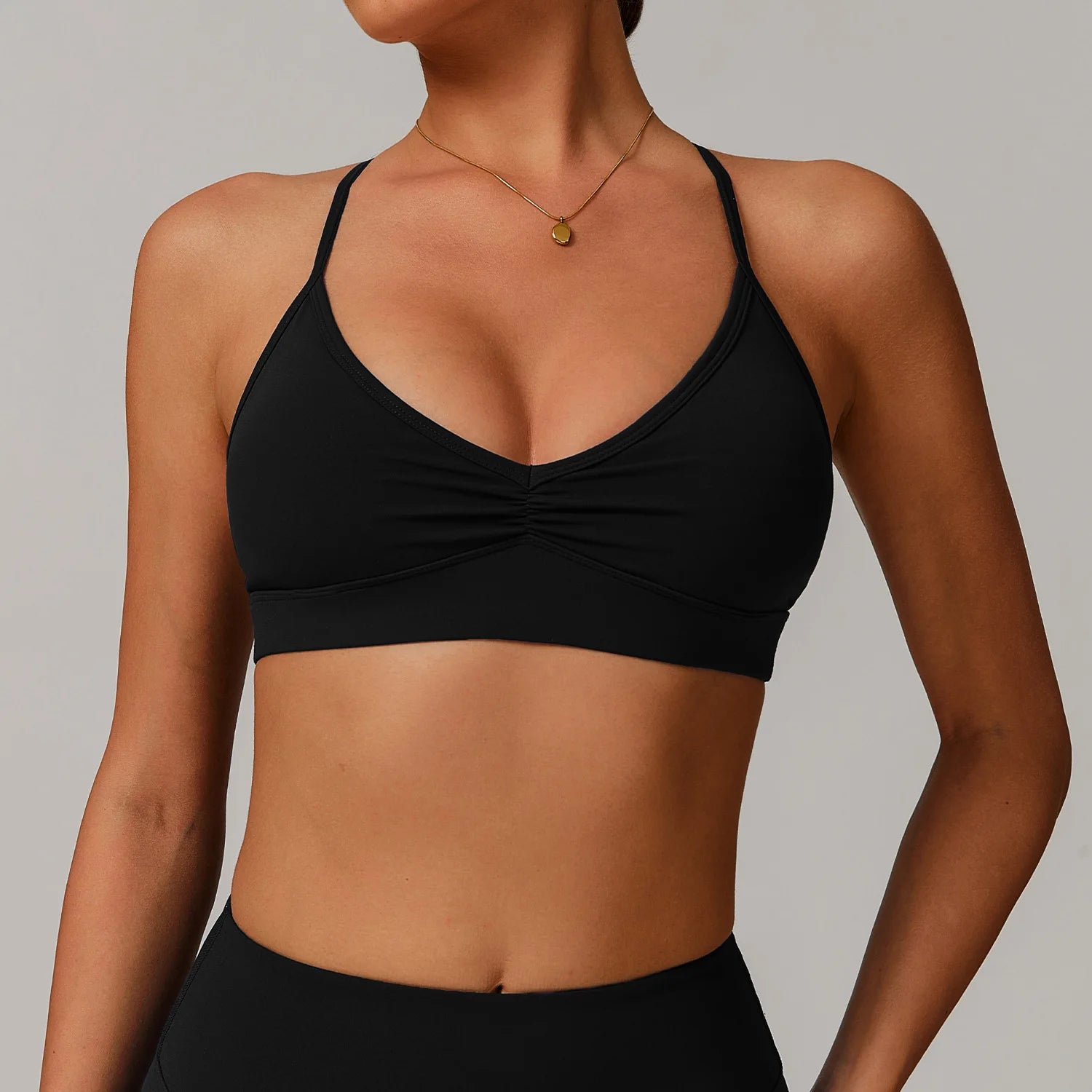 Top Esportivo de Alcinha Costas V | Yoga, Academia & Corrida | Suporte Shock Proof