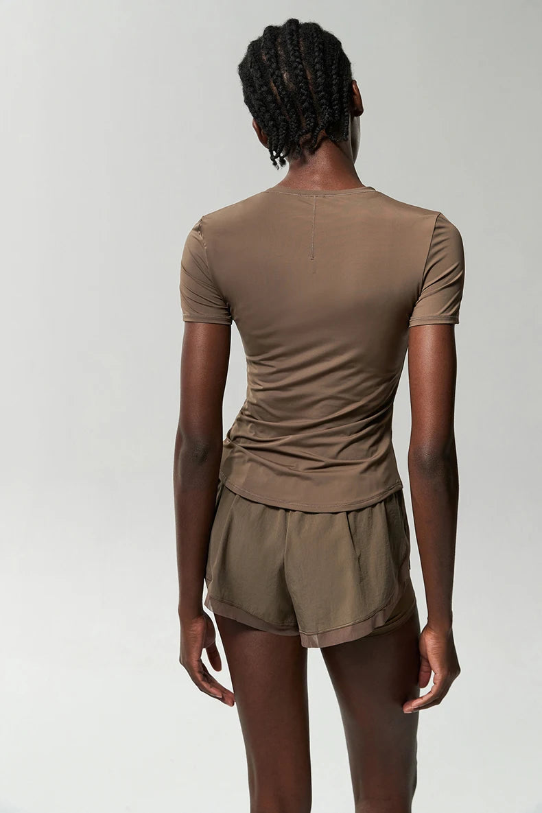Conjunto Fitness Blusa e Short Feminino 2 Peças Fit Diamond – Summer Shorts + Blusa em Lycra