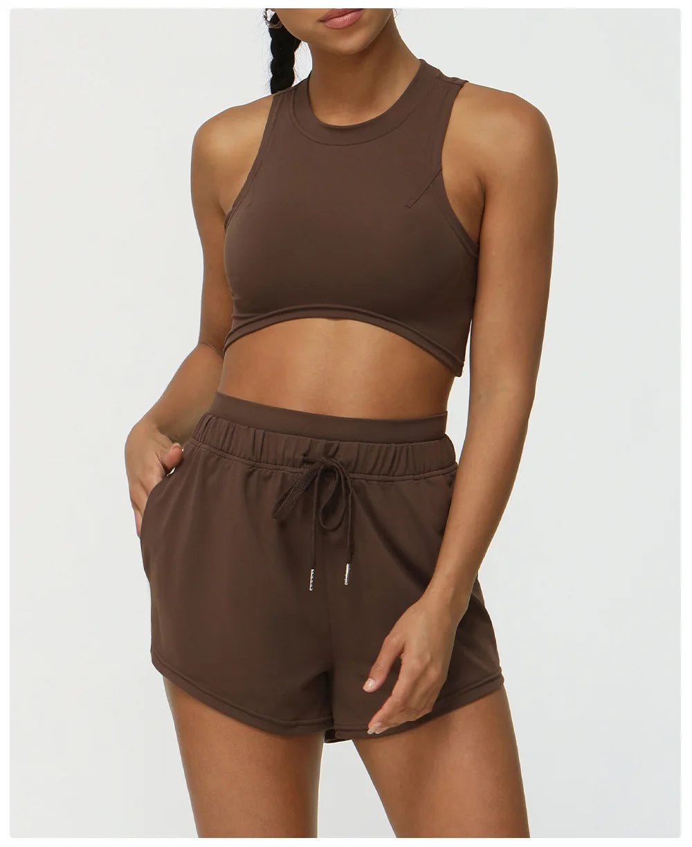 Conjunto Fitness Feminino 2 Peças Fit Diamond – Summer Shorts + Top Slim Fit