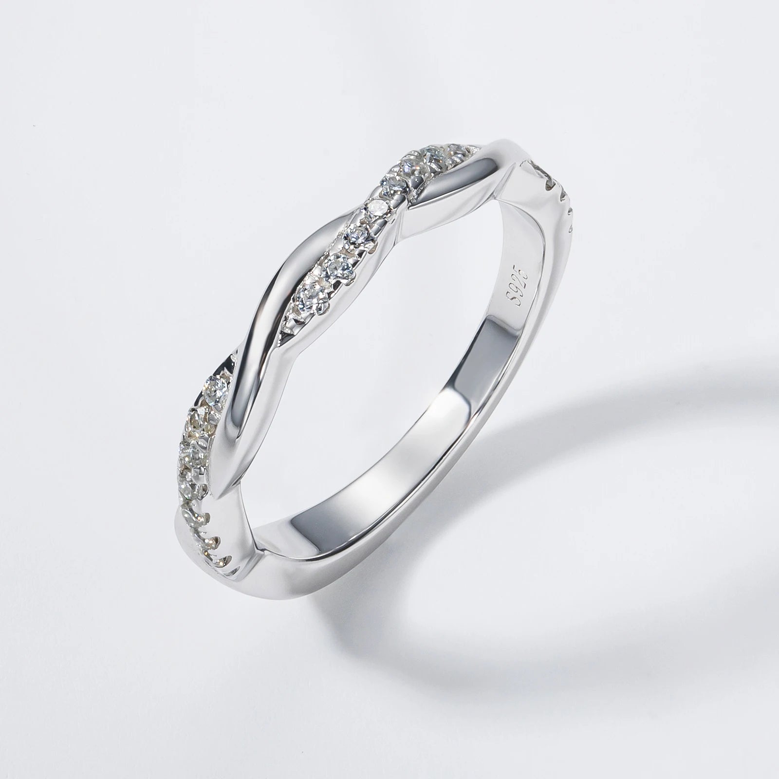 Conjunto de Noivado Moissanita Princess Cut 1.5ct em Prata 925 | Bridal Set