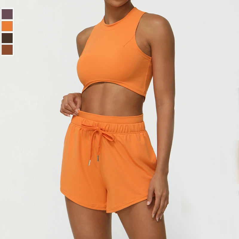 Conjunto Fitness Feminino 2 Peças Fit Diamond – Summer Shorts + Top Slim Fit