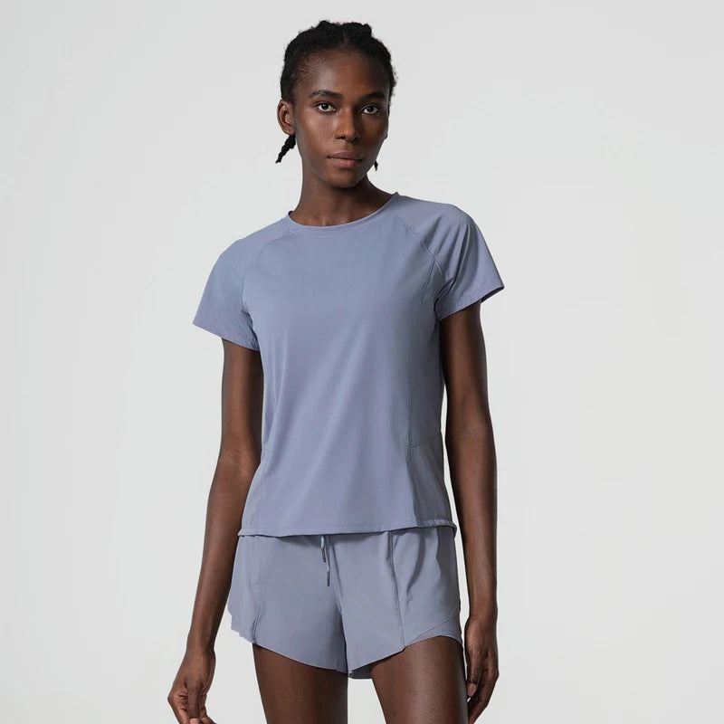 Conjunto Fitness Feminino 2 Peças Fit Diamond – Summer Loose Shorts + Blusa