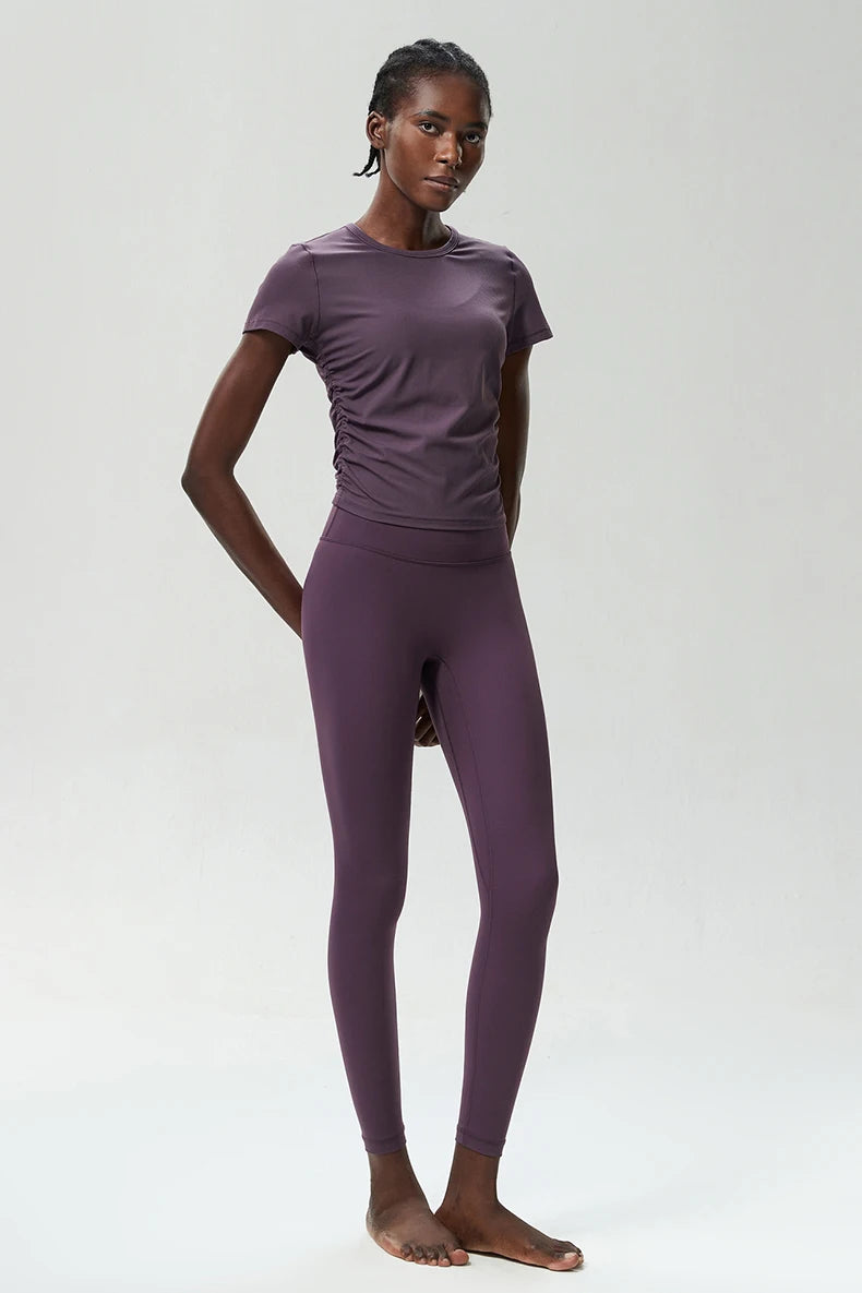 Conjunto Fitness Diamond Quick Dry 2 Peças Camiseta Cropped + Calça Legging - Leveza, Estilo e Praticidade