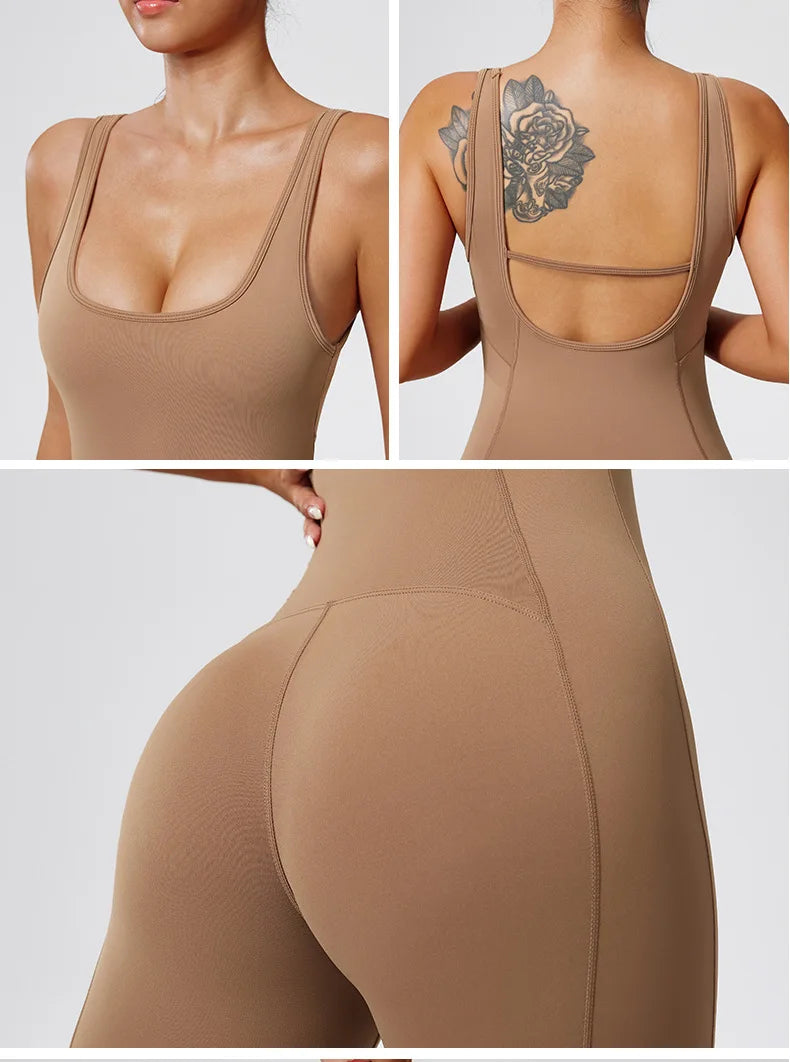 Macacão Fitness Feminino Sem Manga – Yoga & Treino One Piece | Fit Diamond