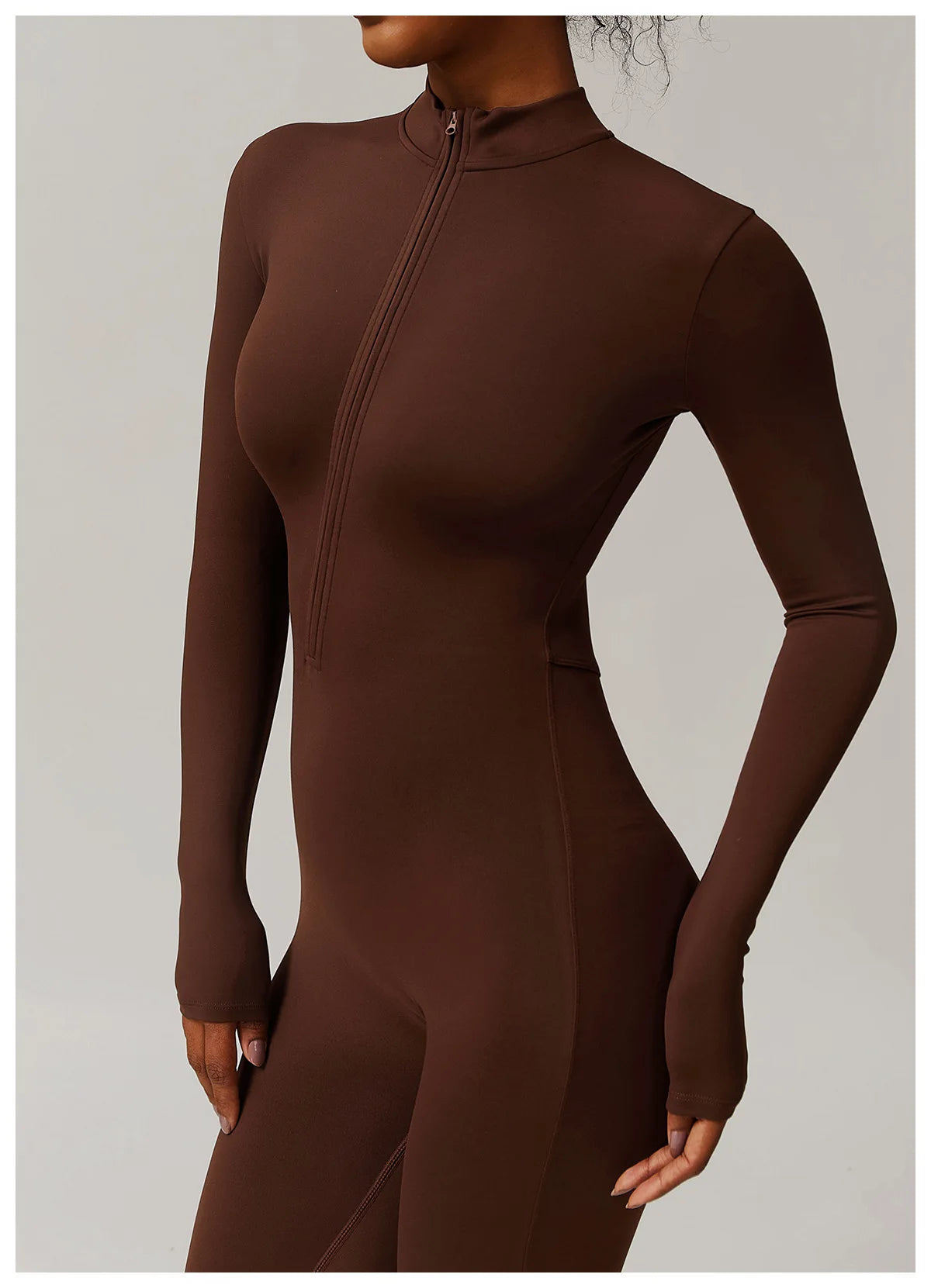 Macacão Fitness Feminino Manga Longa Inverno com Zíper – Push Up One Piece | Fit Diamond