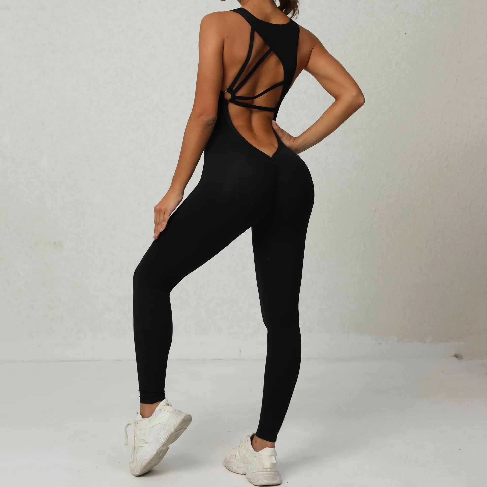 Macacão Fitness Feminino Sem Manga Costas Abertas – One Piece Yoga | Fit Diamond