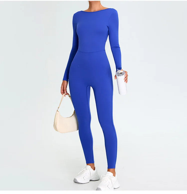 Macacão Fitness Feminino Manga Longa – Push Up One Piece | Fit Diamond