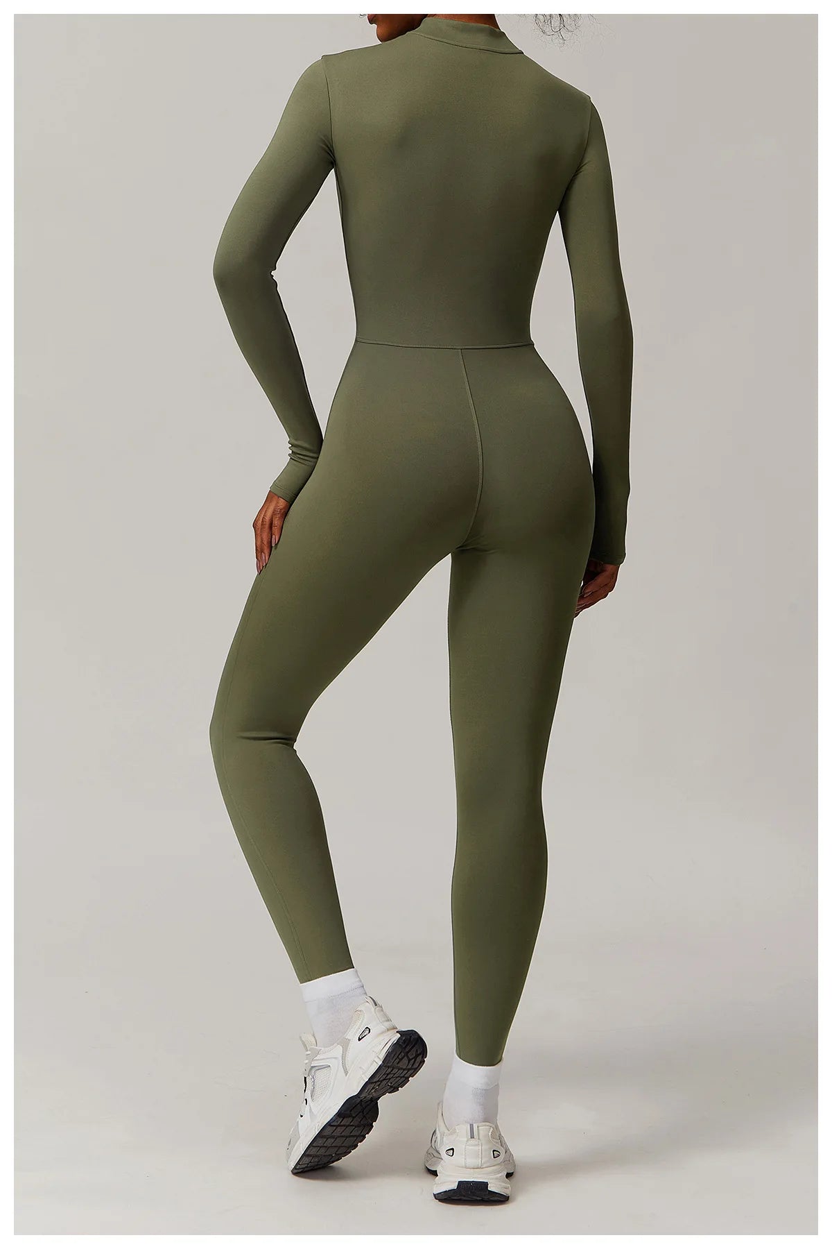 Macacão Fitness Feminino Manga Longa Inverno com Zíper – Push Up One Piece | Fit Diamond