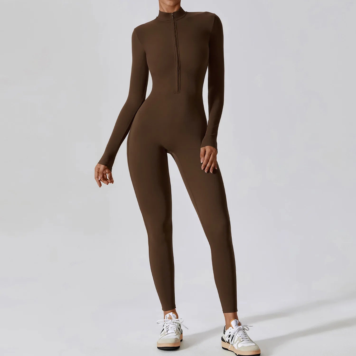 Macacão Fitness Feminino Manga Longa com Zíper – Push Up One Piece | Fit Diamond