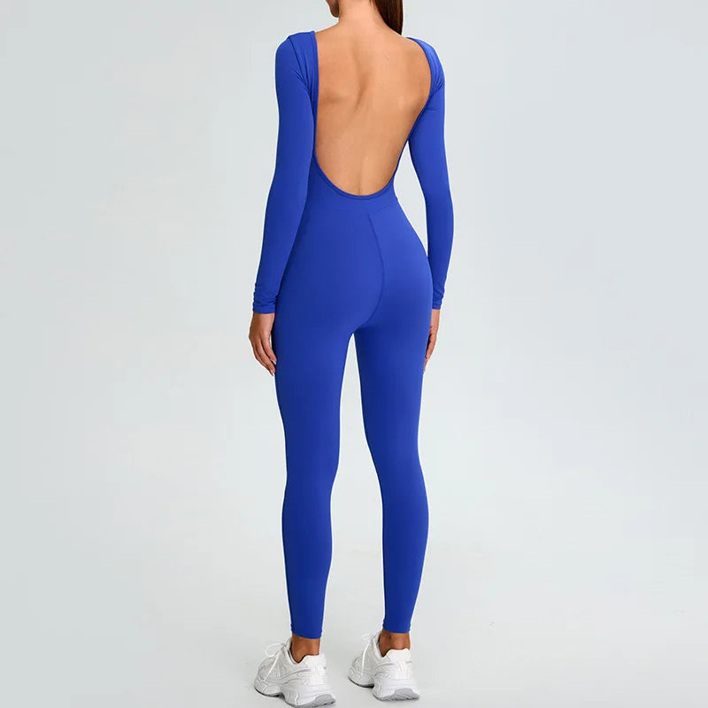 Macacão Fitness Feminino Manga Longa – Push Up One Piece | Fit Diamond