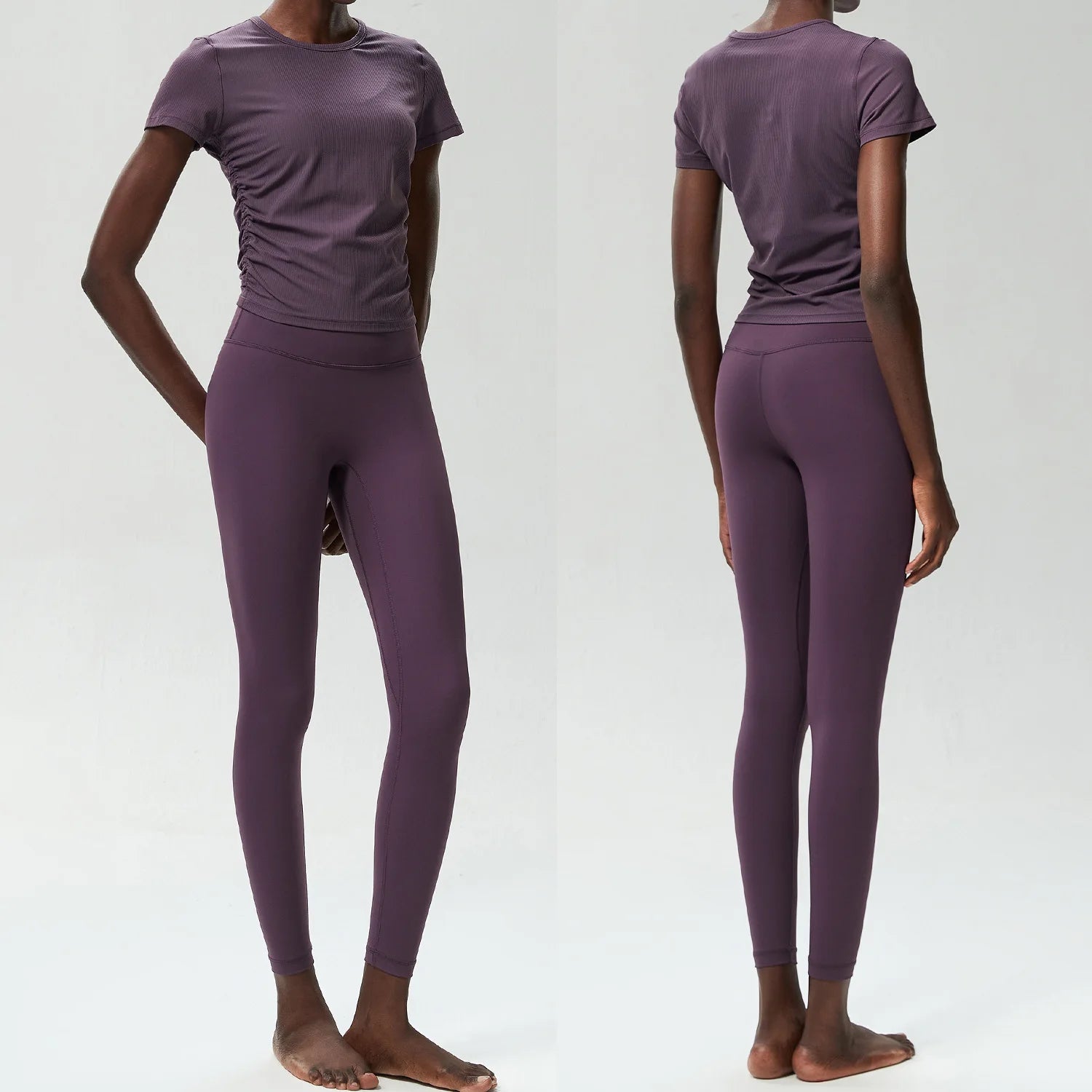 Conjunto Fitness Diamond Quick Dry 2 Peças Camiseta Cropped + Calça Legging - Leveza, Estilo e Praticidade