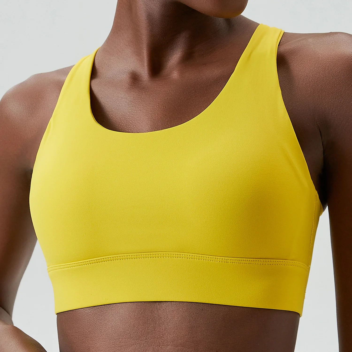 Top Esportivo Feminino Fit Diamond – High Impact U-Neck Super Stretch