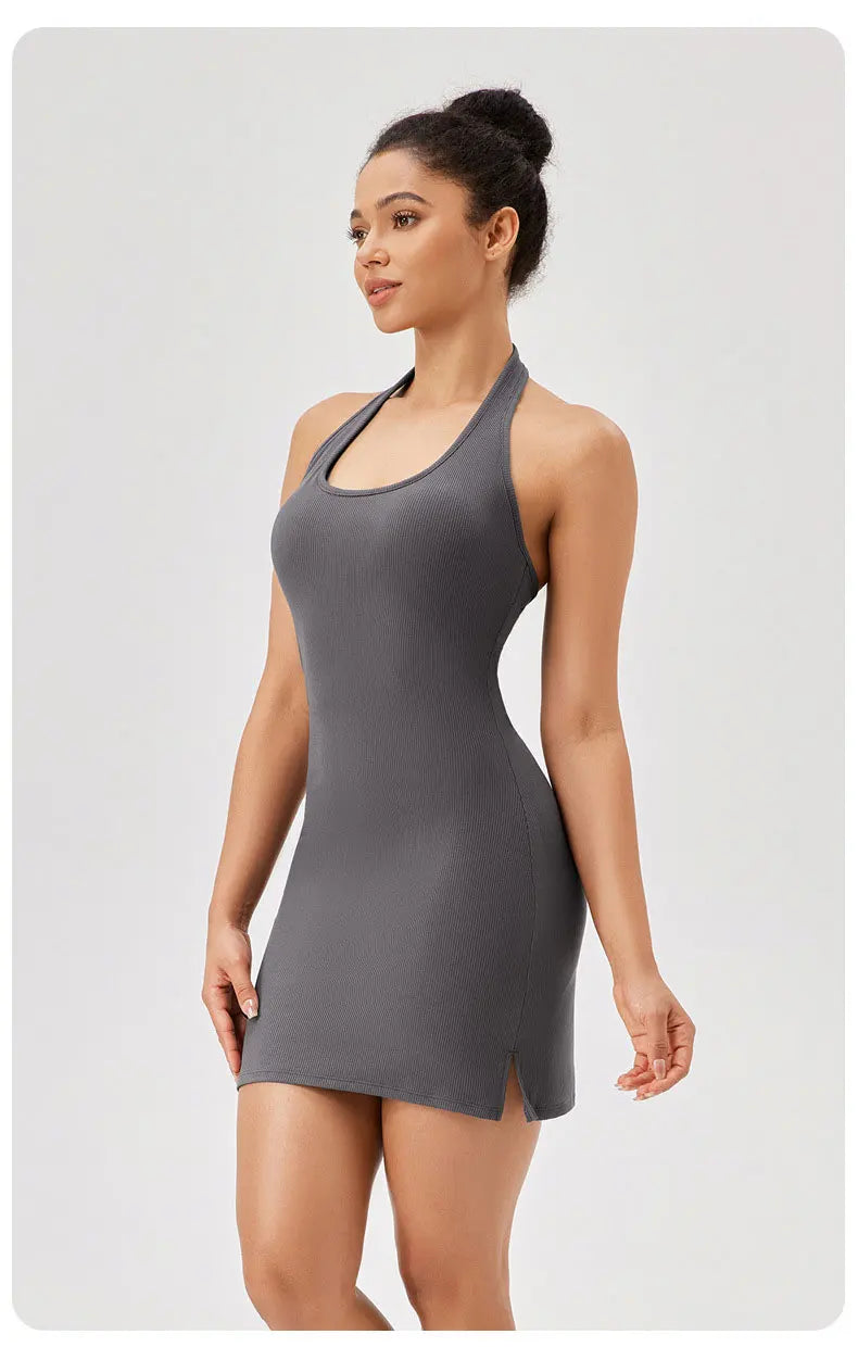 Vestido Fitness Feminino Fit Diamond – Macacão One Piece Sexy Back Tennis & Golf Dress