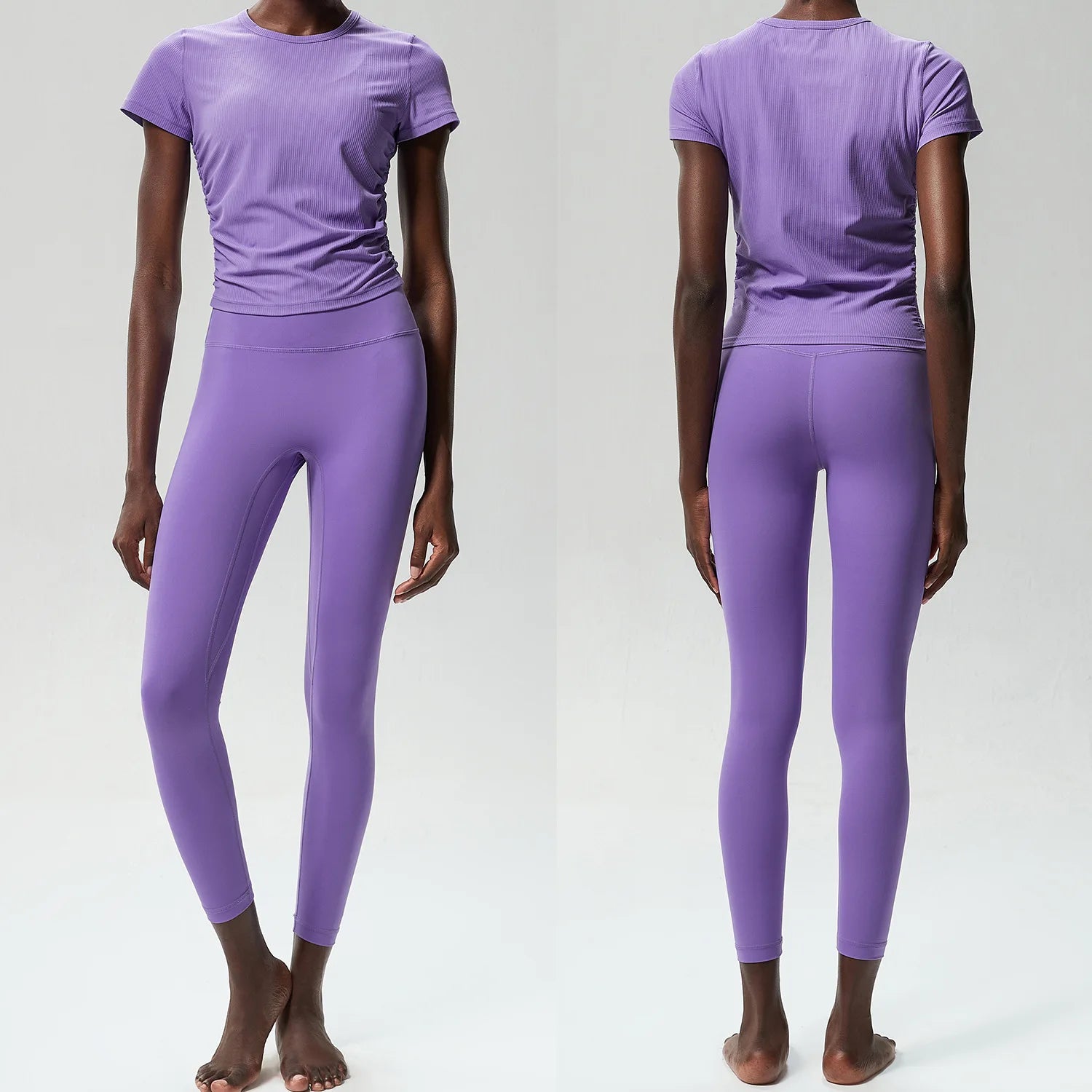 Conjunto Fitness Diamond Quick Dry 2 Peças Camiseta Cropped + Calça Legging - Leveza, Estilo e Praticidade