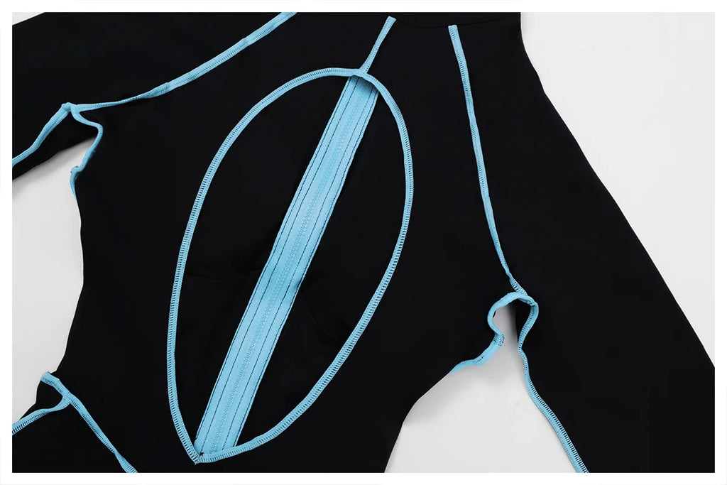 Macacão Fitness Feminino Curto com Manga Longa e Zíper – One Piece | Fit Diamond