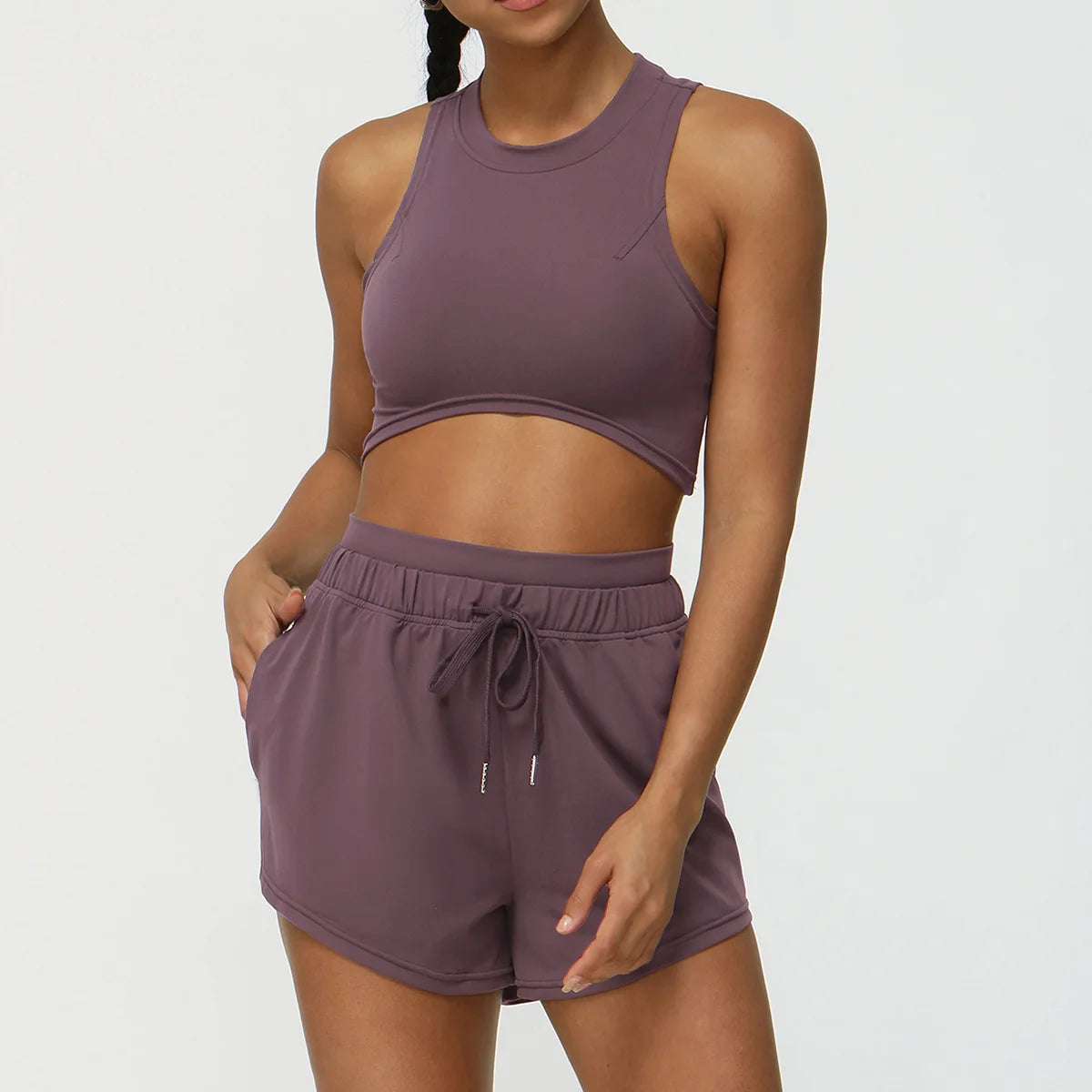 Conjunto Fitness Feminino 2 Peças Fit Diamond – Summer Shorts + Top Slim Fit