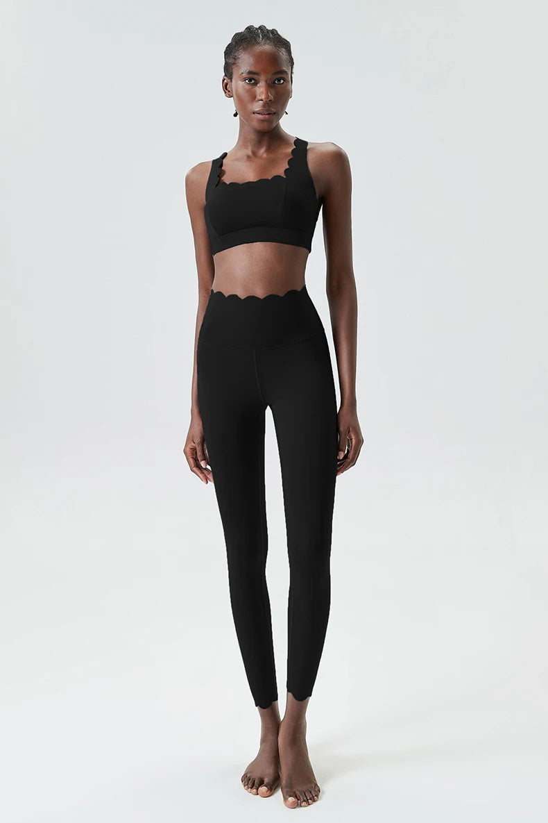 Conjunto Fitness Feminino 2 Peças Fit Diamond – Legging + Top Slim Fit Respirável