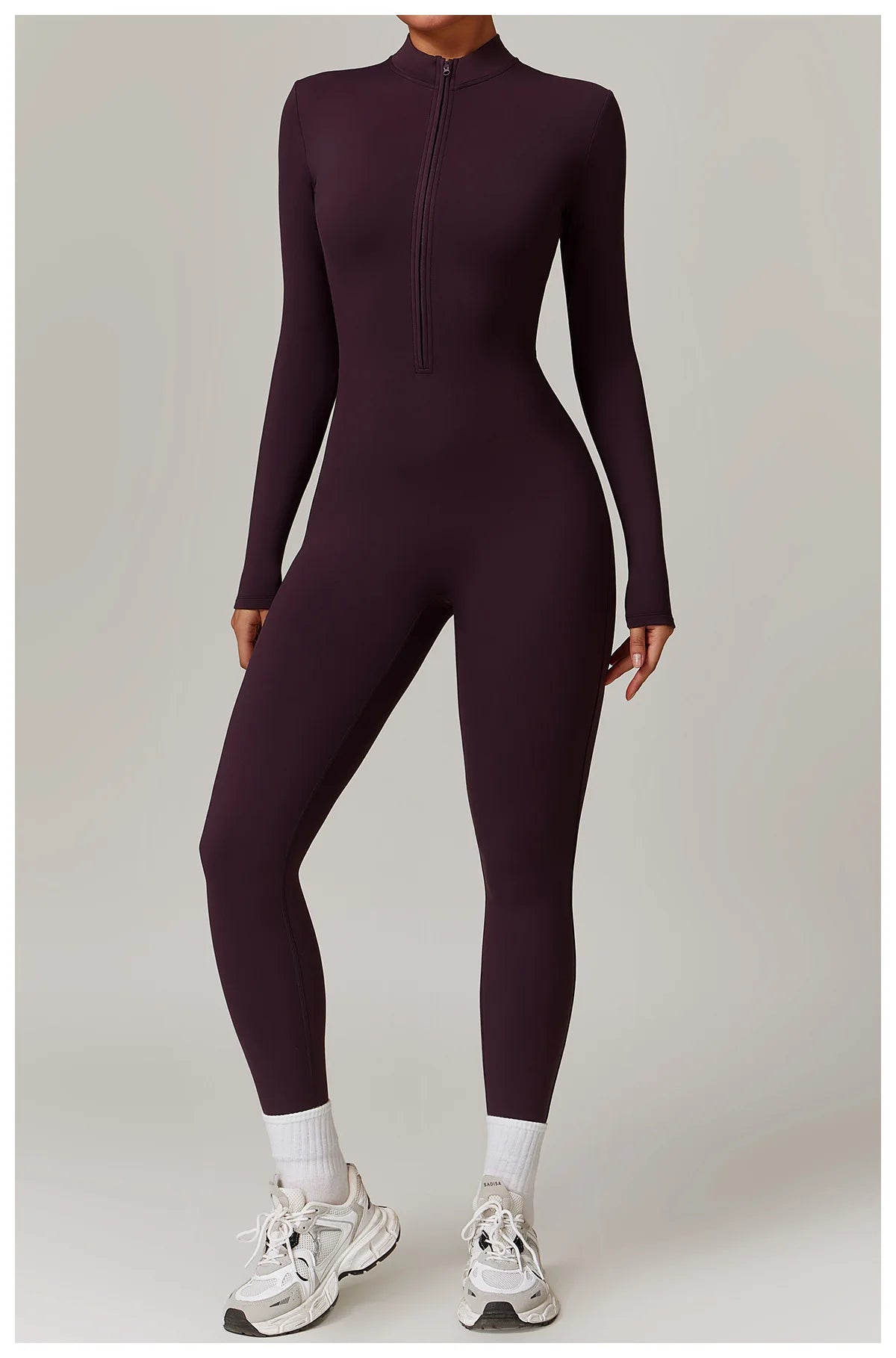 Macacão Fitness Feminino Manga Longa com Zíper – Push Up One Piece | Fit Diamond