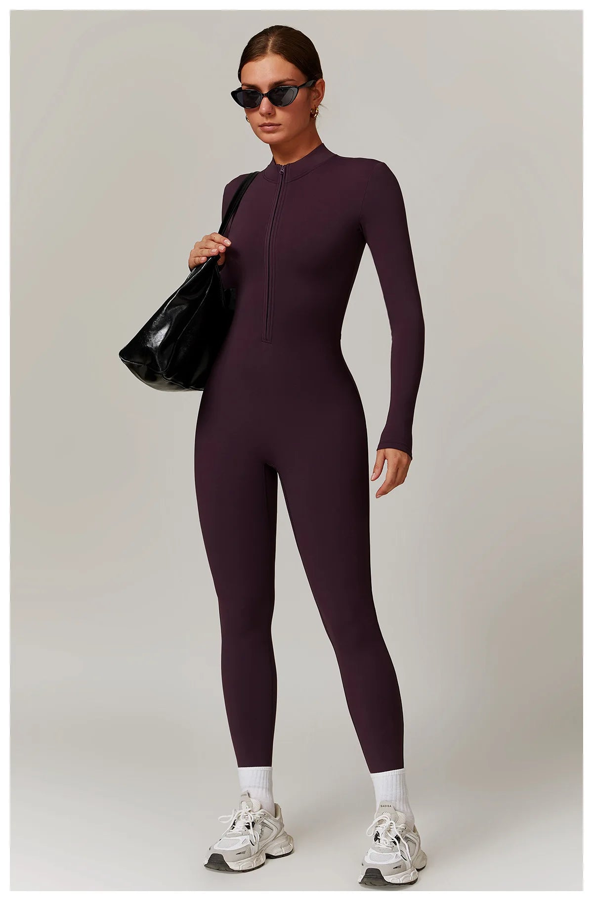 Macacão Fitness Feminino Manga Longa com Zíper – Push Up One Piece | Fit Diamond