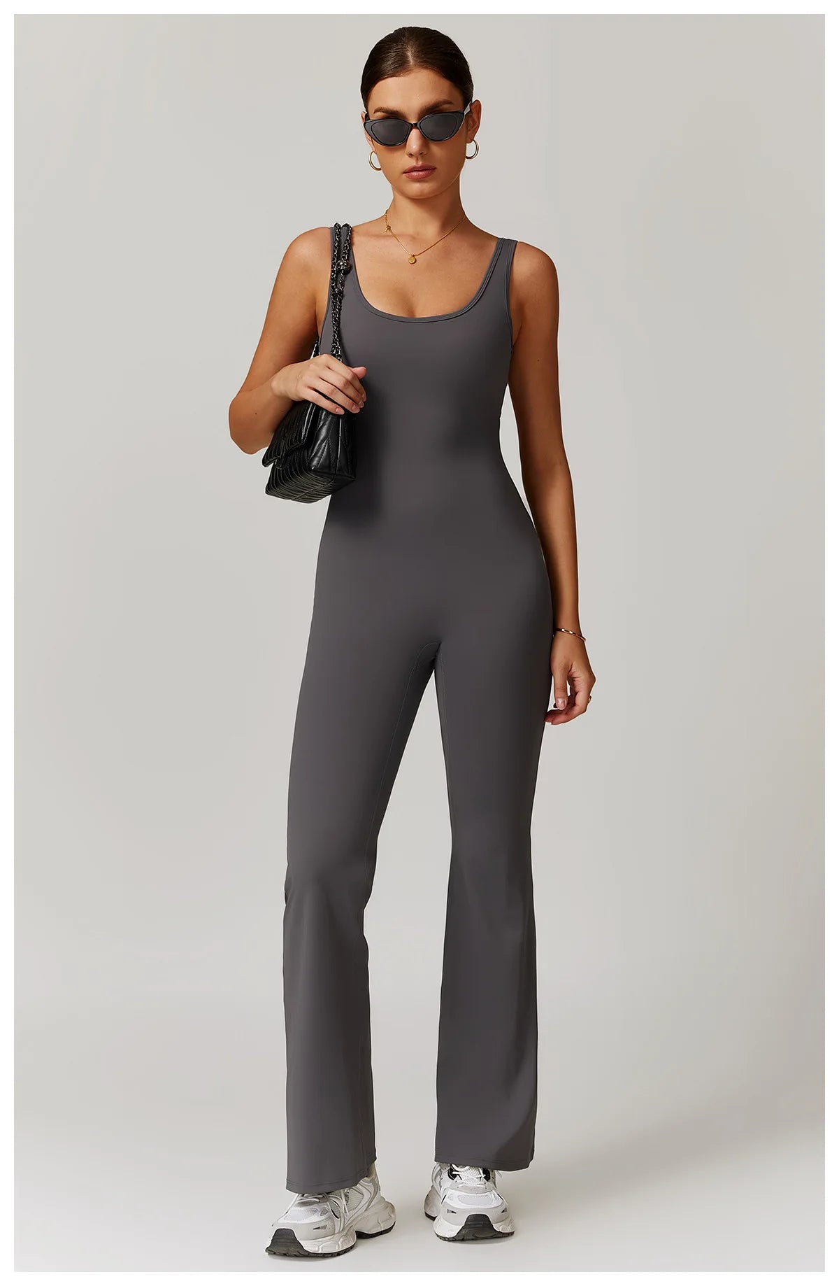 Macacão Fitness Feminino Decote V nas Costas com Bolsos – One Piece | Fit Diamond
