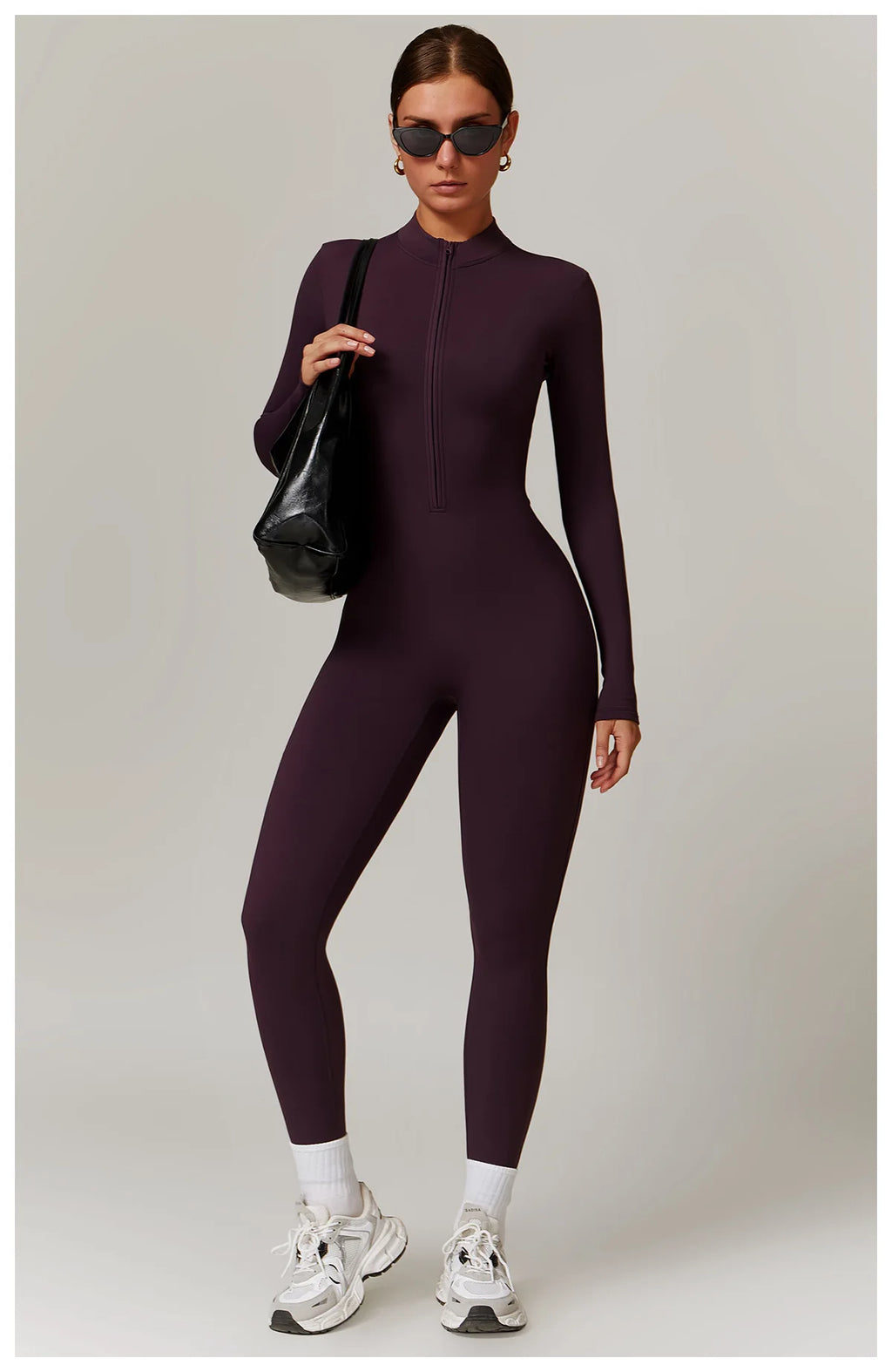 Macacão Fitness Feminino Manga Longa Inverno com Zíper – Push Up One Piece | Fit Diamond