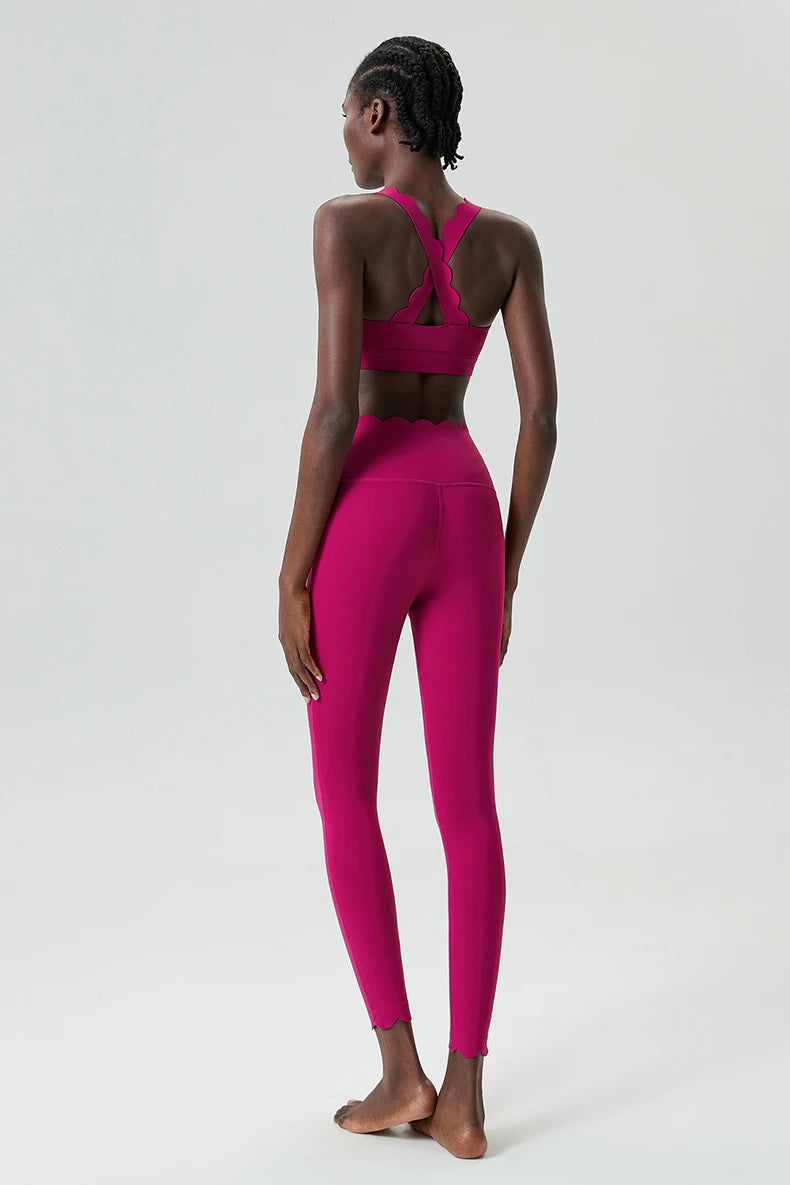 Conjunto Fitness Feminino 2 Peças Fit Diamond – Legging + Top Slim Fit Respirável