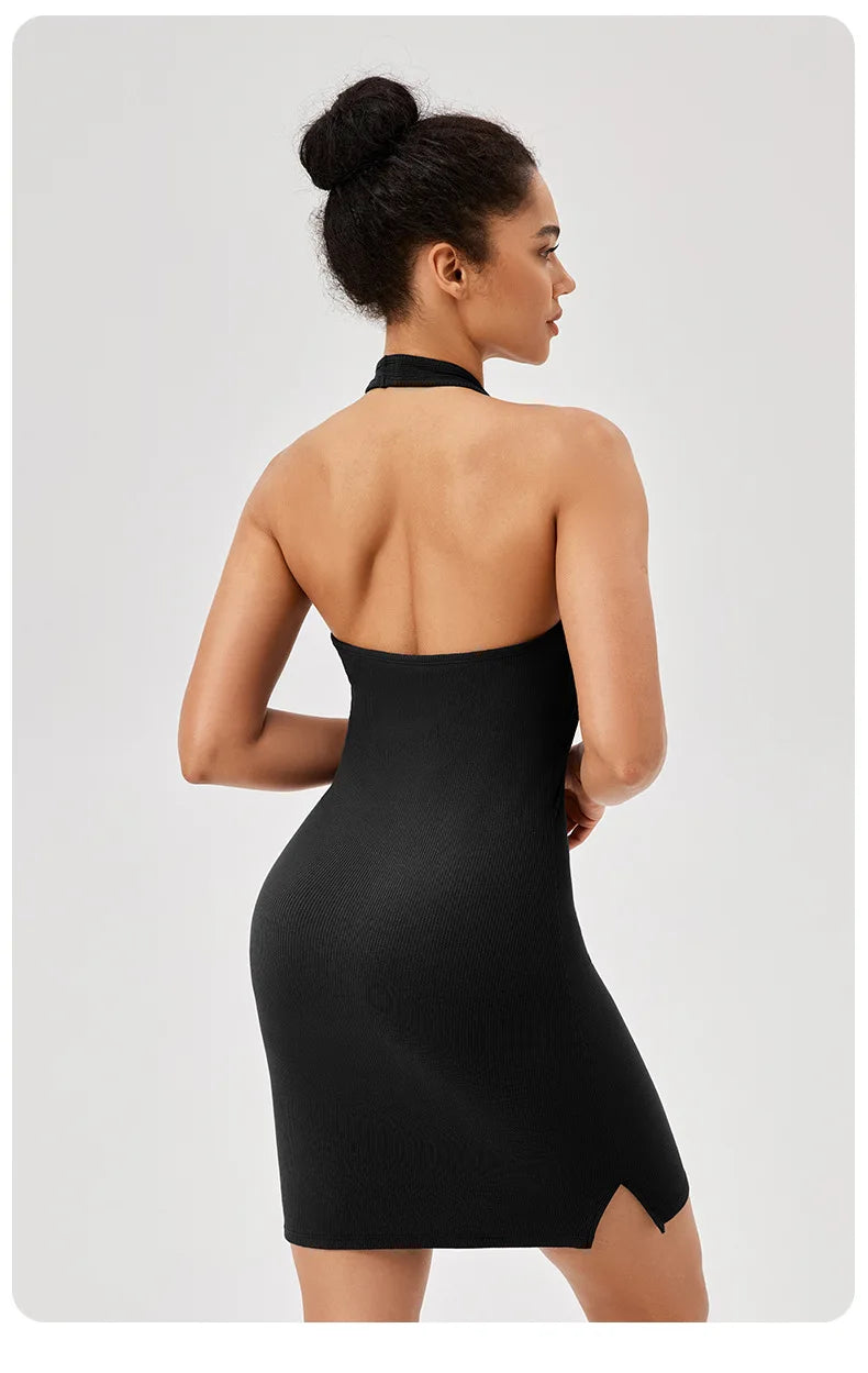 Vestido Fitness Feminino Fit Diamond – Macacão One Piece Sexy Back Tennis & Golf Dress