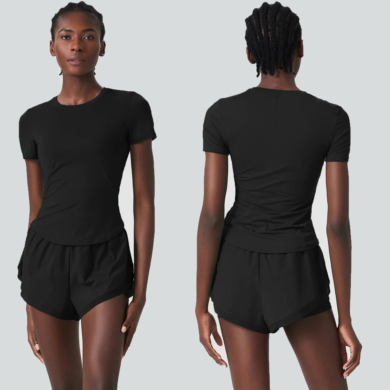 Conjunto Fitness Blusa e Short Feminino 2 Peças Fit Diamond – Summer Shorts + Blusa em Lycra
