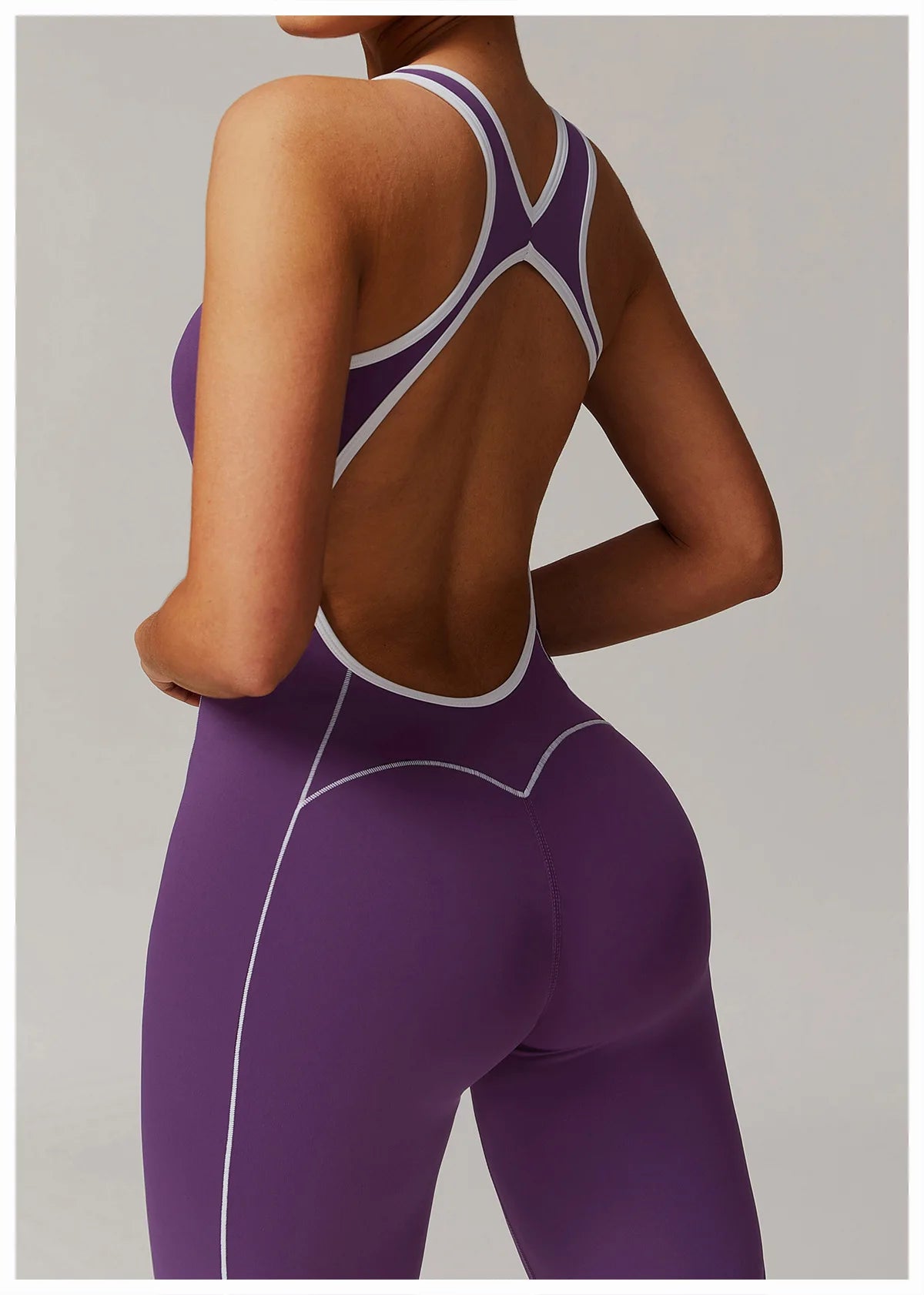 Macacão Fitness Feminino Curto com Zíper – One Piece Sem Manga | Fit Diamond