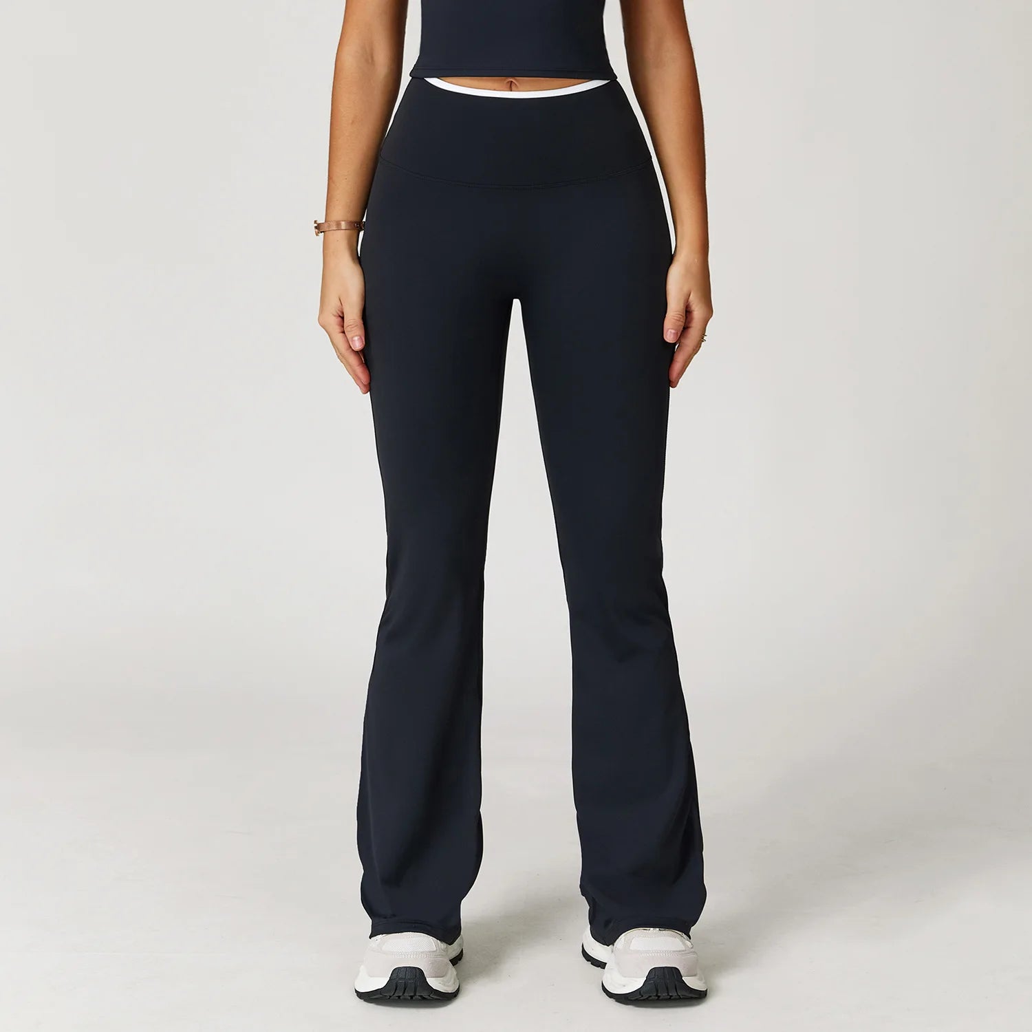 Calça Flare Power Shape – Cintura Alta, Boca de Sino, Super Elástica e Controle de Abdômen